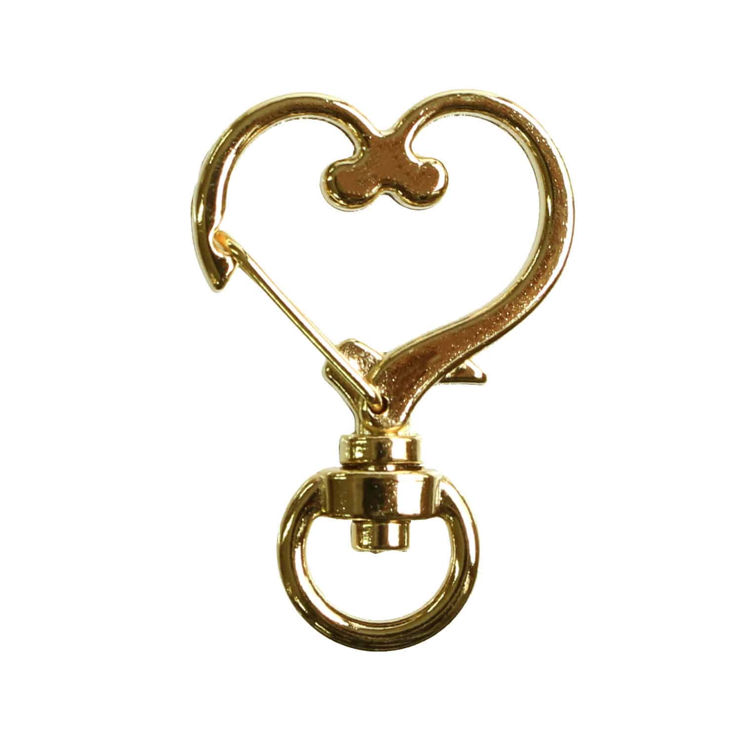 日本紐釦貿易 チャームナスカン ハート ゴールド 外径W2.4cm 10個入 S27-505-G （ご注文単位1束）【直送品】