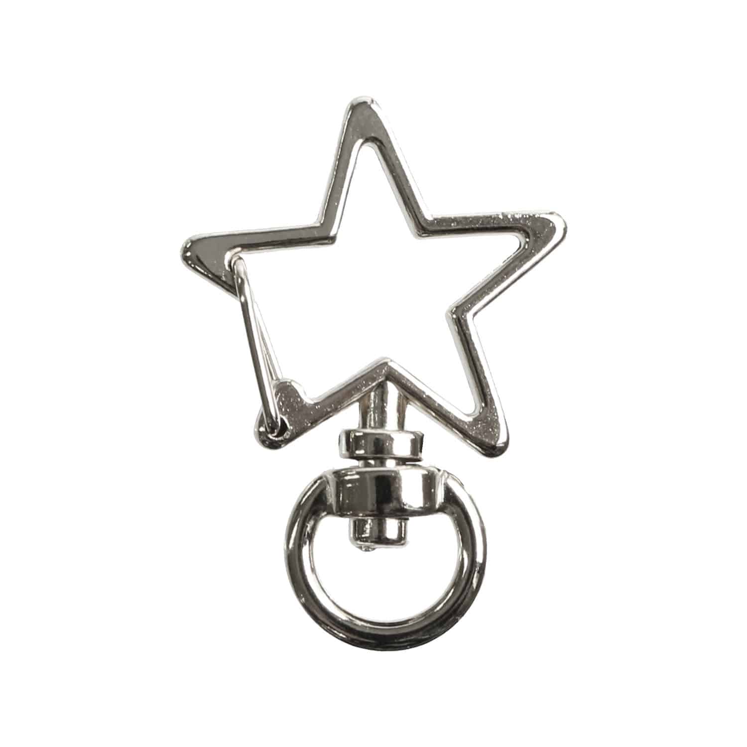 日本紐釦貿易 チャームナスカン 星 シルバー 外径W2.4cm 10個入 S27-510-S （ご注文単位1束）【直送品】