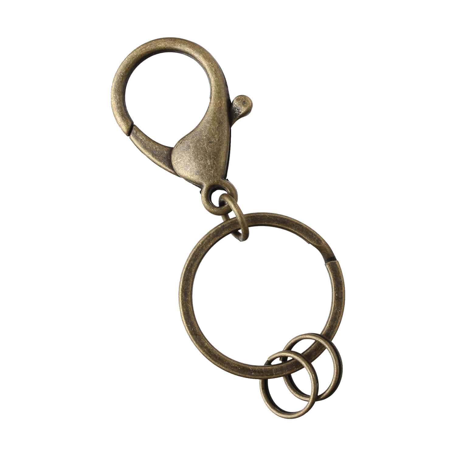 日本紐釦貿易 チャーム用キーホルダー アンティークゴールド 全長約65mm 50個入 KD184-50-AG （ご注文単位1束）【直送品】