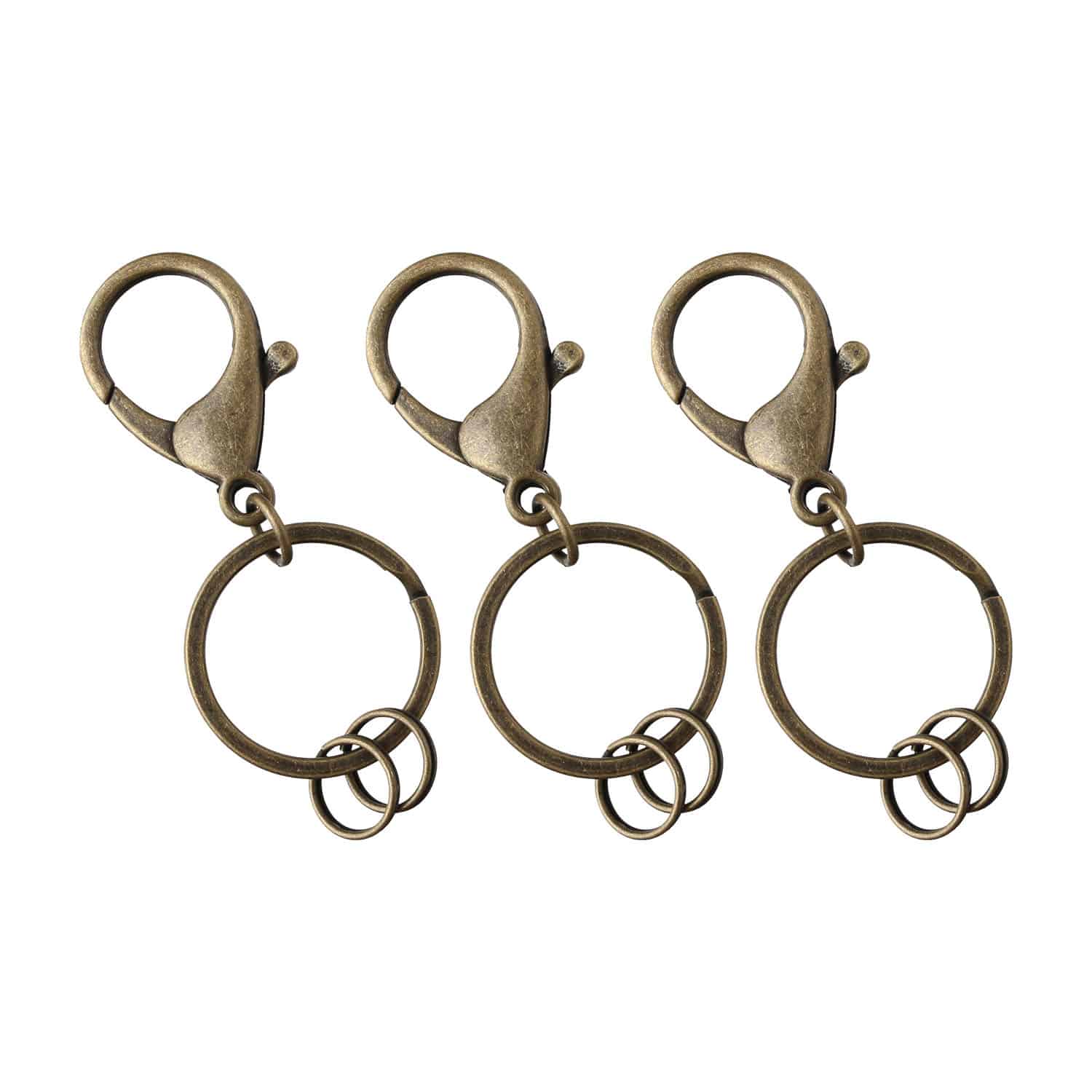 日本紐釦貿易 チャーム用キーホルダー アンティークゴールド 全長約65mm 10個入 KD184-10-AG （ご注文単位1束）【直送品】