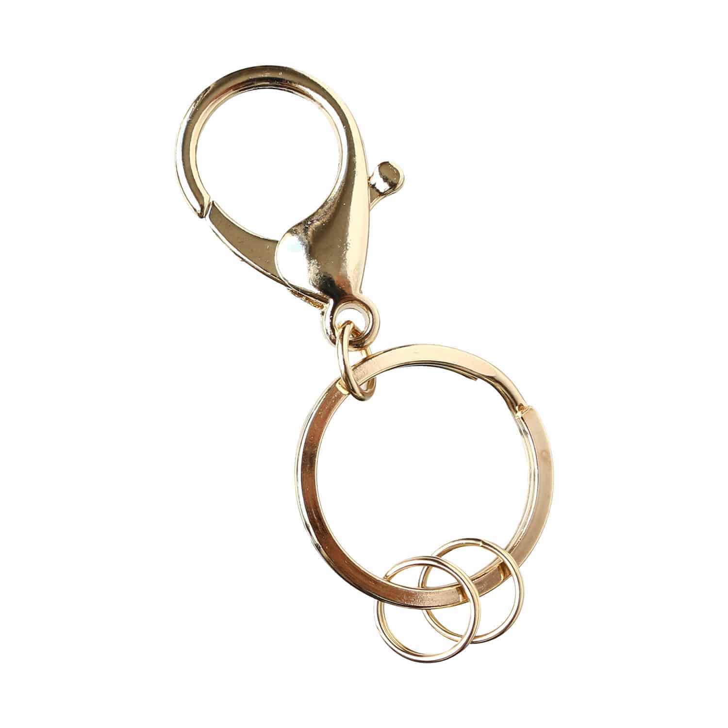 日本紐釦貿易 チャーム用キーホルダー ゴールド 全長約65mm 2個入 KD184-G （ご注文単位1束）【直送品】