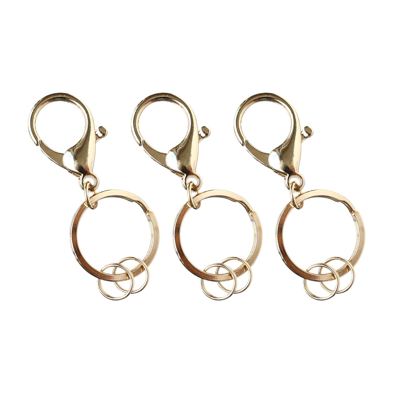 日本紐釦貿易 チャーム用キーホルダー ゴールド 全長約65mm 10個入 KD184-10-G （ご注文単位1束）【直送品】