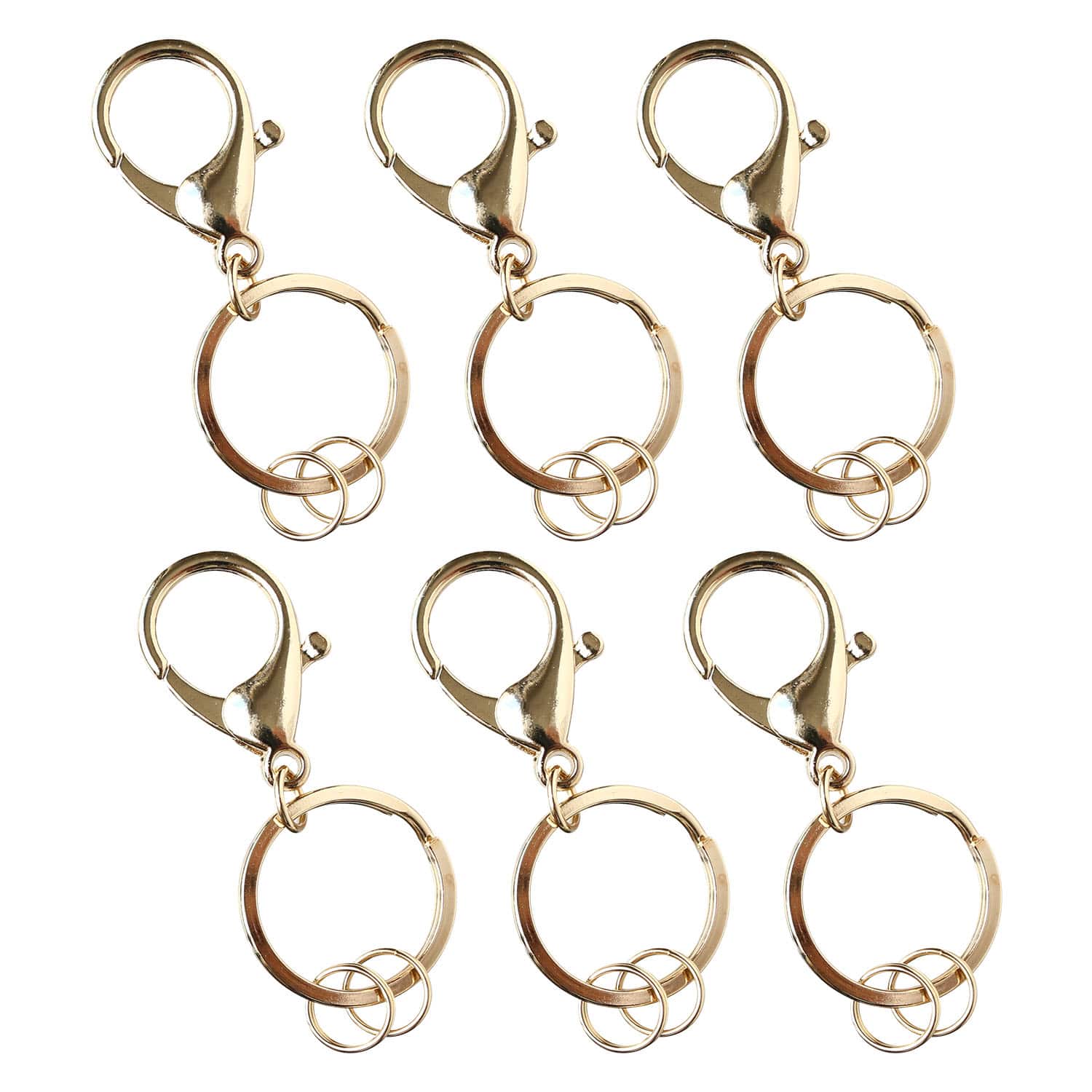 日本紐釦貿易 チャーム用キーホルダー ゴールド 全長約65mm 50個入 KD184-50-G （ご注文単位1束）【直送品】