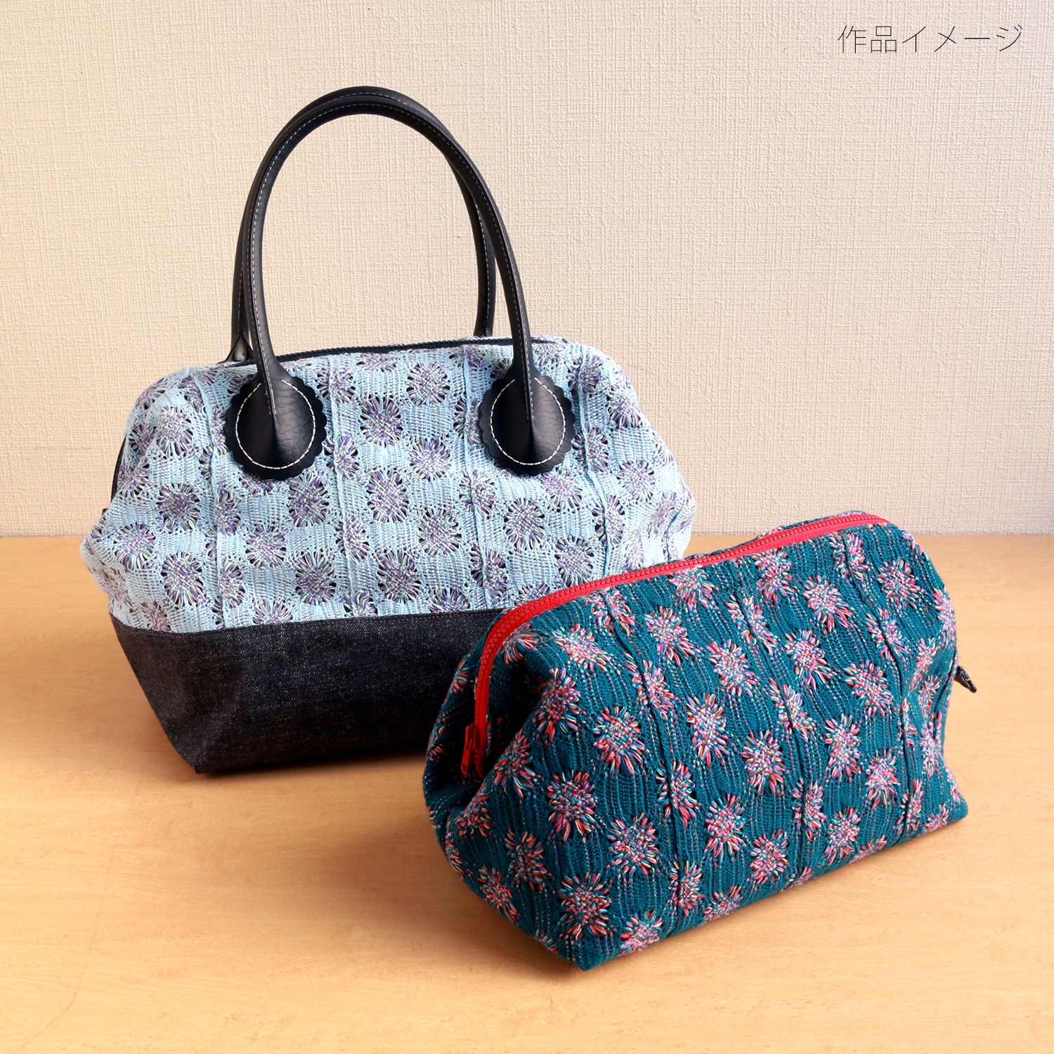 日本紐釦貿易 透かしフラワーニットリボン ローズピンク 巾約7.7cm 1m巻 FRB-RP (ご注文単位1巻)【直送品】