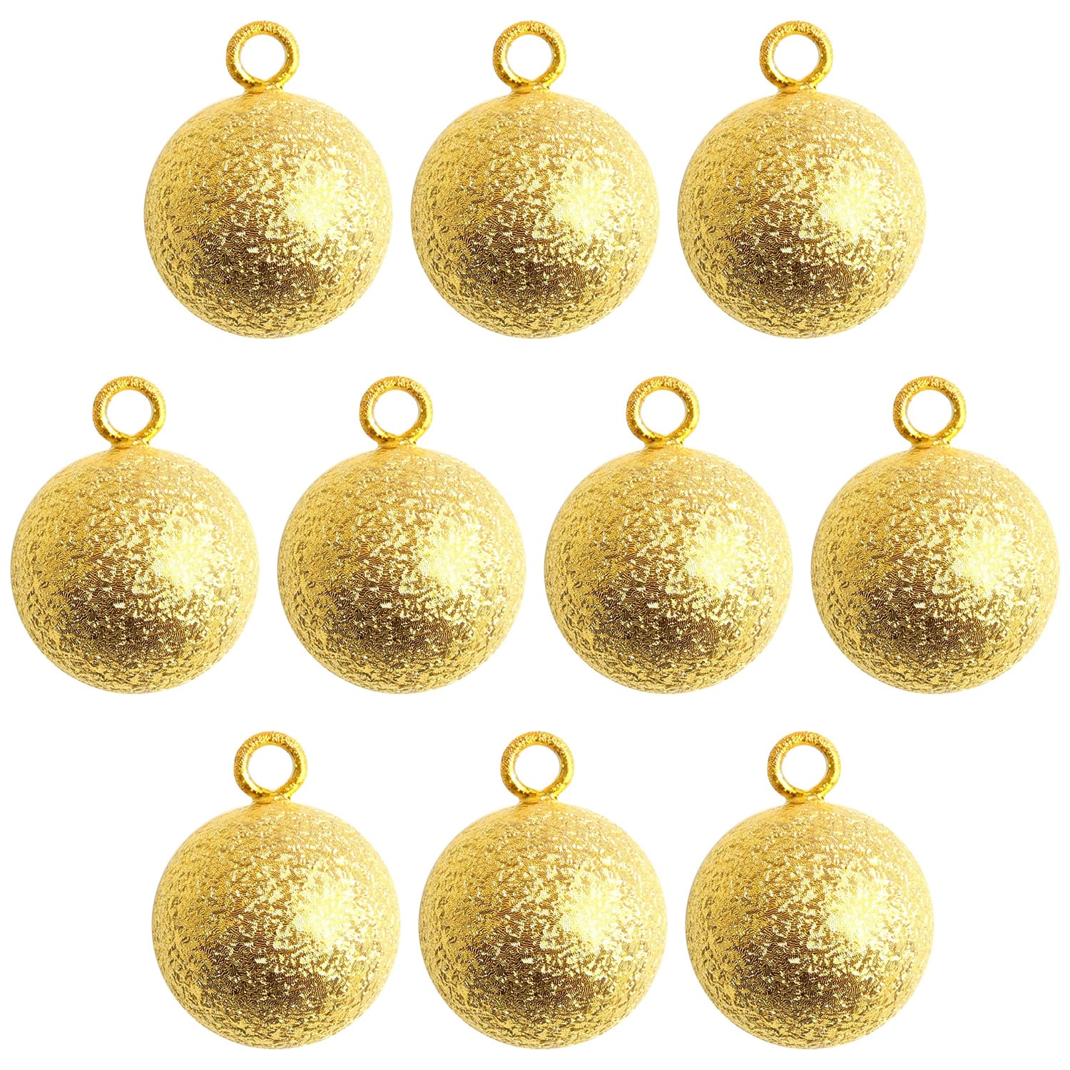 日本紐釦貿易 水琴鈴 丸型 チヂミ 10個 ゴールド F6-51-10 （ご注文単位1束）【直送品】