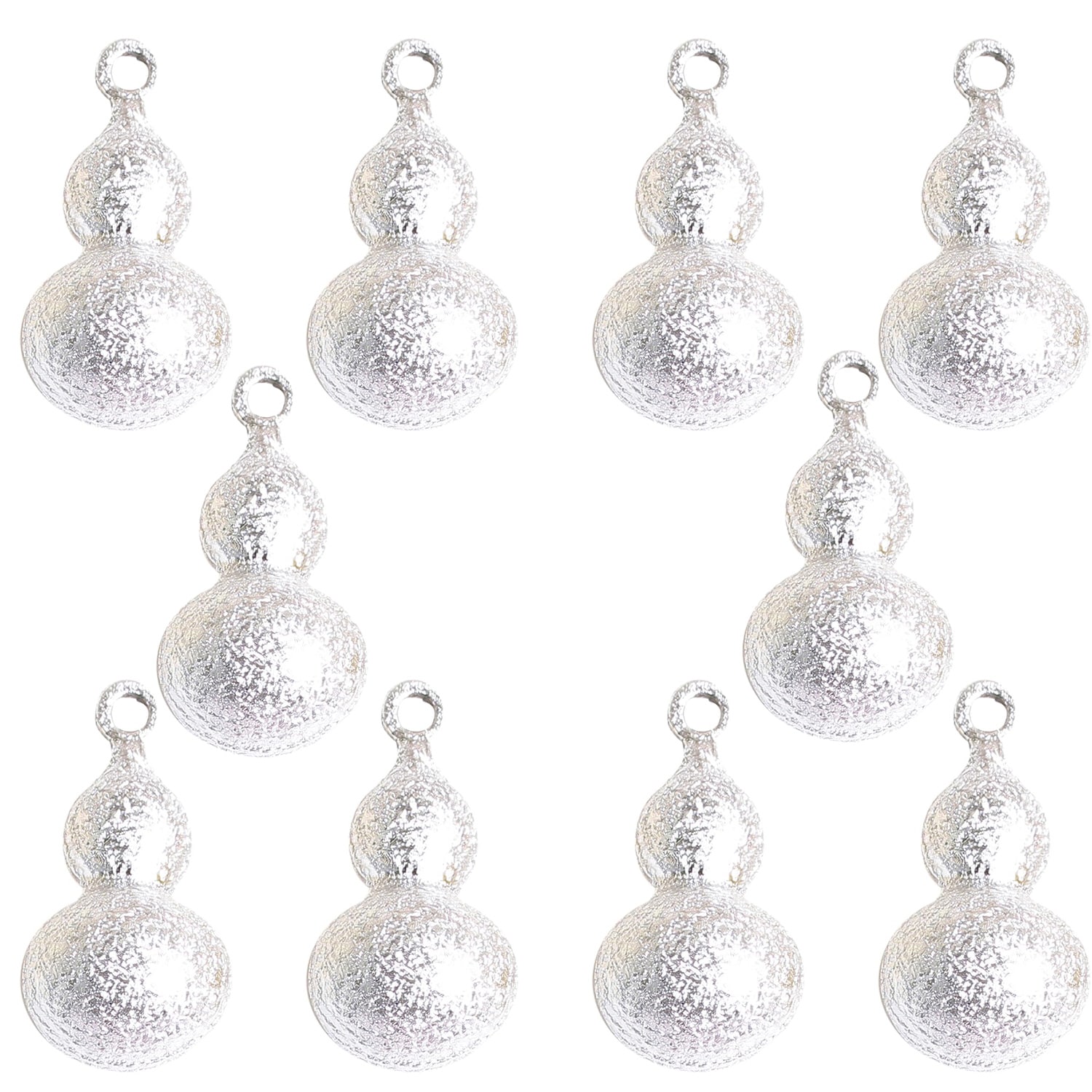 日本紐釦貿易 水琴鈴 ひょうたん 10個 シルバー F6-62-10 （ご注文単位1束）【直送品】