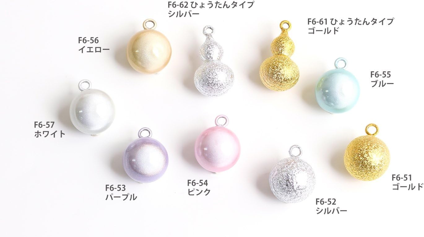 日本紐釦貿易 水琴鈴 ひょうたん 10個 シルバー F6-62-10 (ご注文単位1束)【直送品】