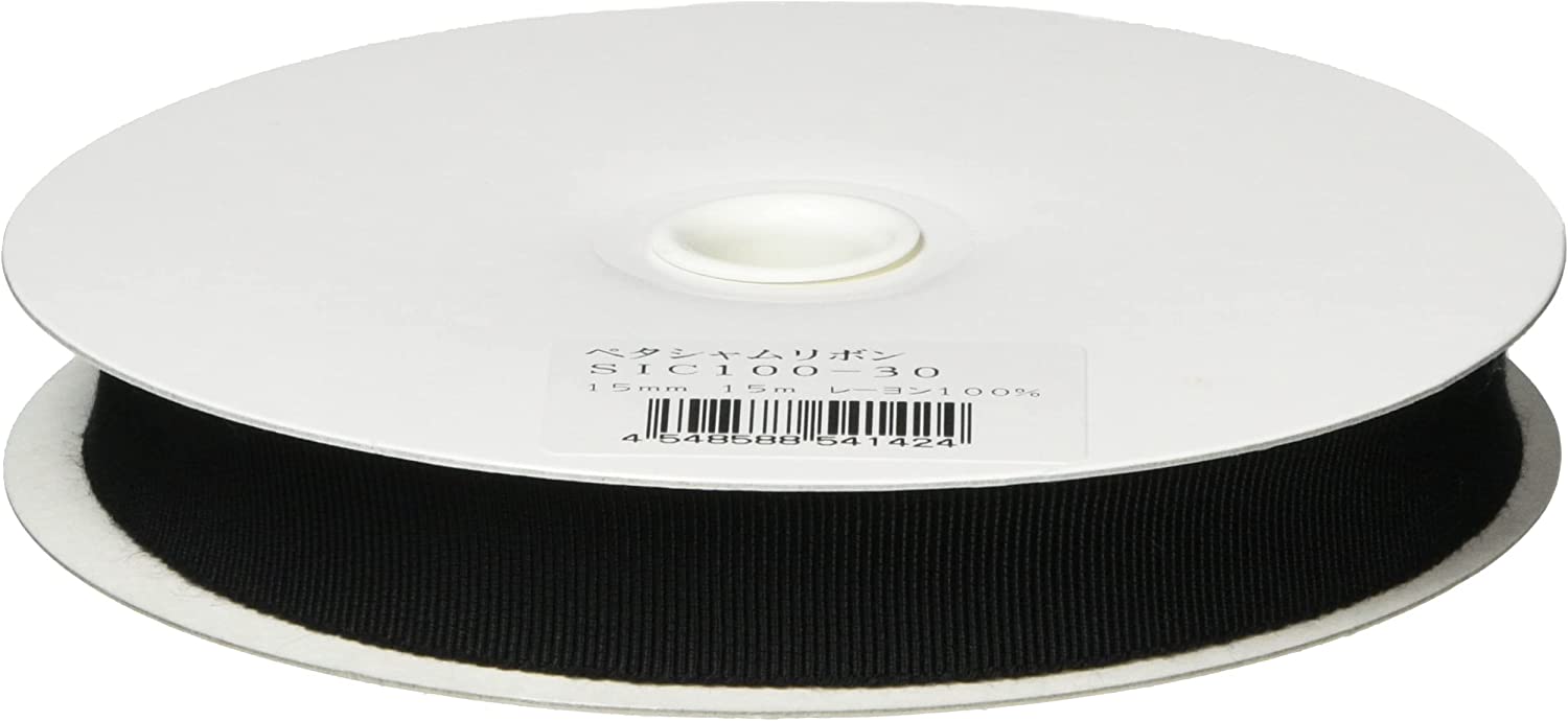 日本紐釦貿易 SHINDO レーヨンペタシャムリボン 15mm巾×15m巻 SIC100-15-30 （ご注文単位1巻）【直送品】