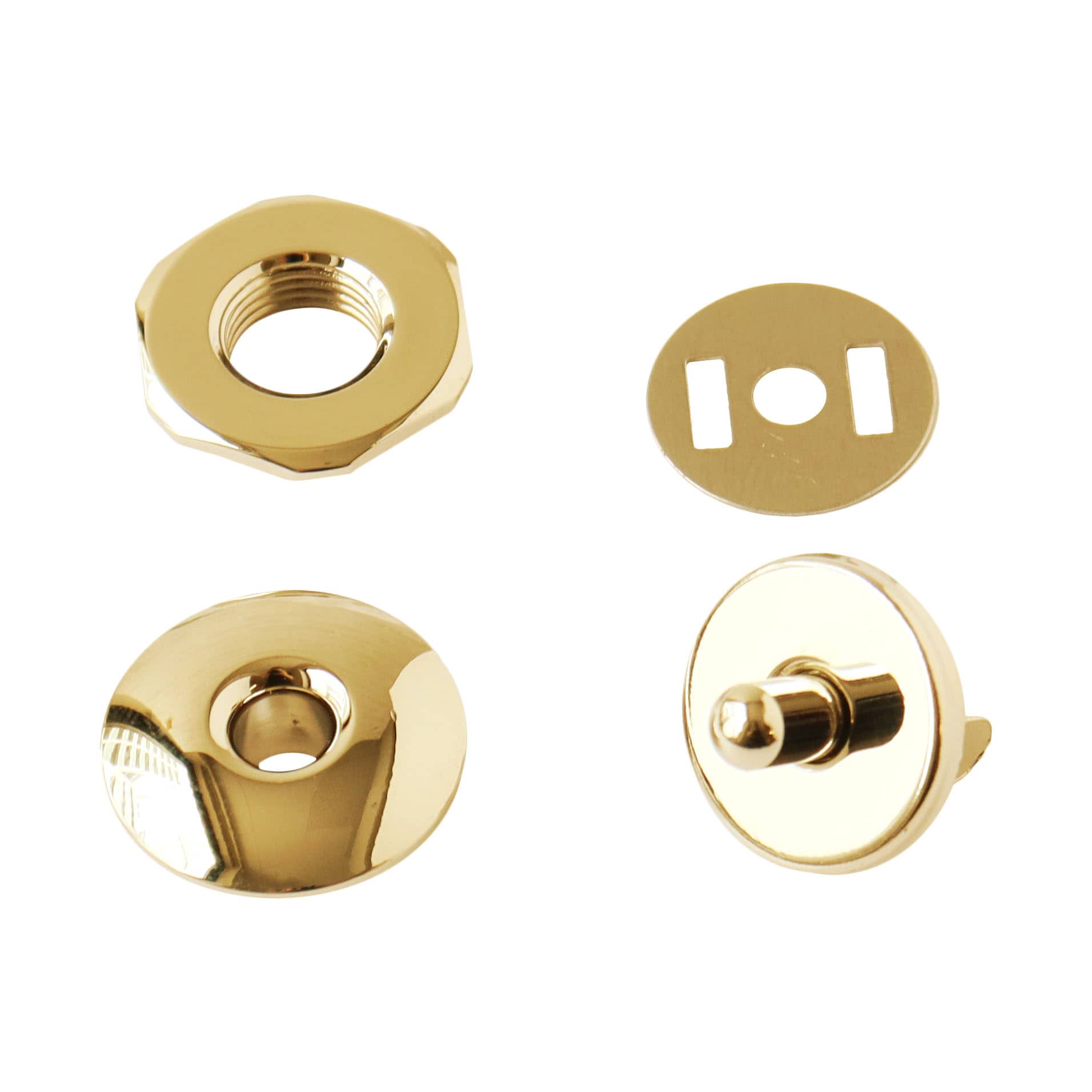 日本紐釦貿易 ワンポールマグネット ゴールド 1組 SM1701-G (ご注文単位1個)【直送品】