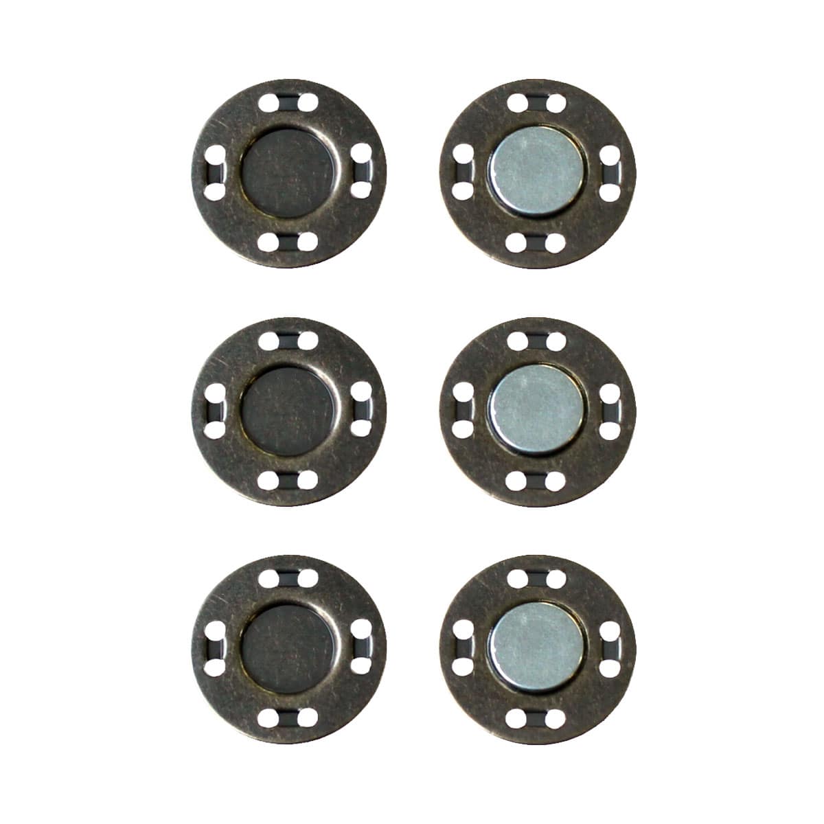 日本紐釦貿易 縫い付マグネット アンティークゴールド φ20mm 3組 SM8-AG (ご注文単位1束)【直送品】