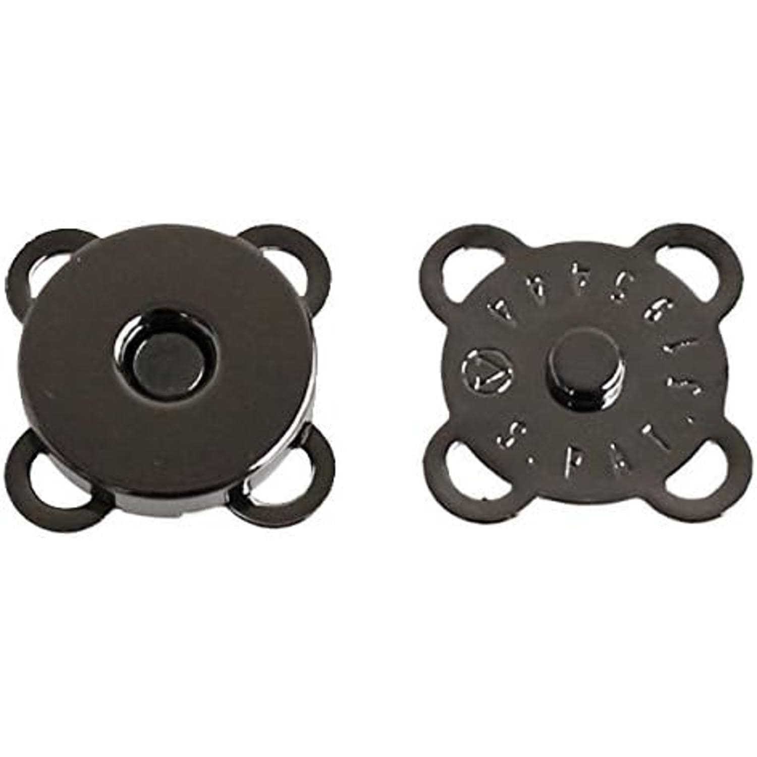 日本紐釦貿易 縫い付けマグネット ブラックニッケル φ15mm 3組 SM2-BN (ご注文単位1束)【直送品】