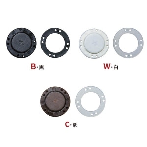 日本紐釦貿易 プラスチック縫い付けマグネット 黒 φ22mm 3組 SM3-B (ご注文単位1束)【直送品】