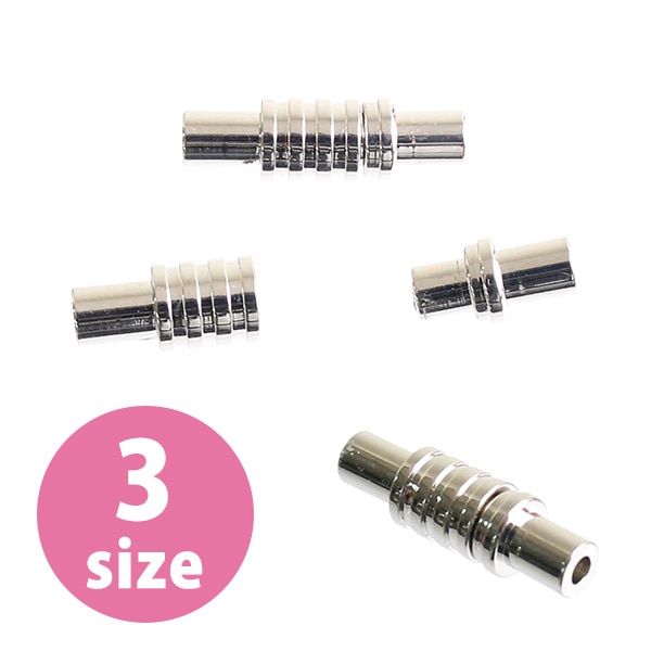 日本紐釦貿易 マグネットクラスプ 丸 丸紐φ2mm用 シルバー 1組 YA001-2-S (ご注文単位1束)【直送品】