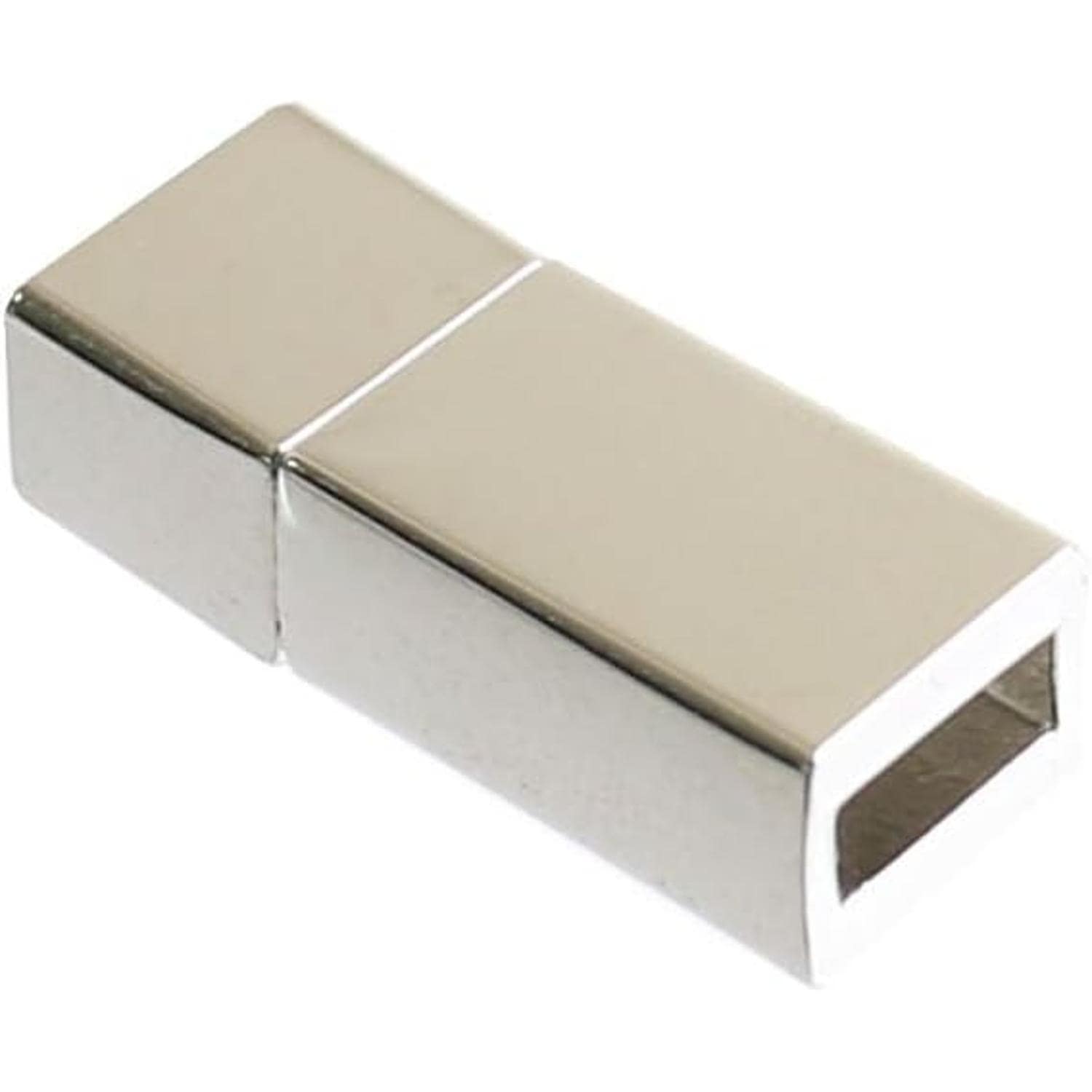 日本紐釦貿易 マグネットクラスプ 四角 平紐φ5mm用 シルバー 1組 YA006-5-S (ご注文単位1束)【直送品】