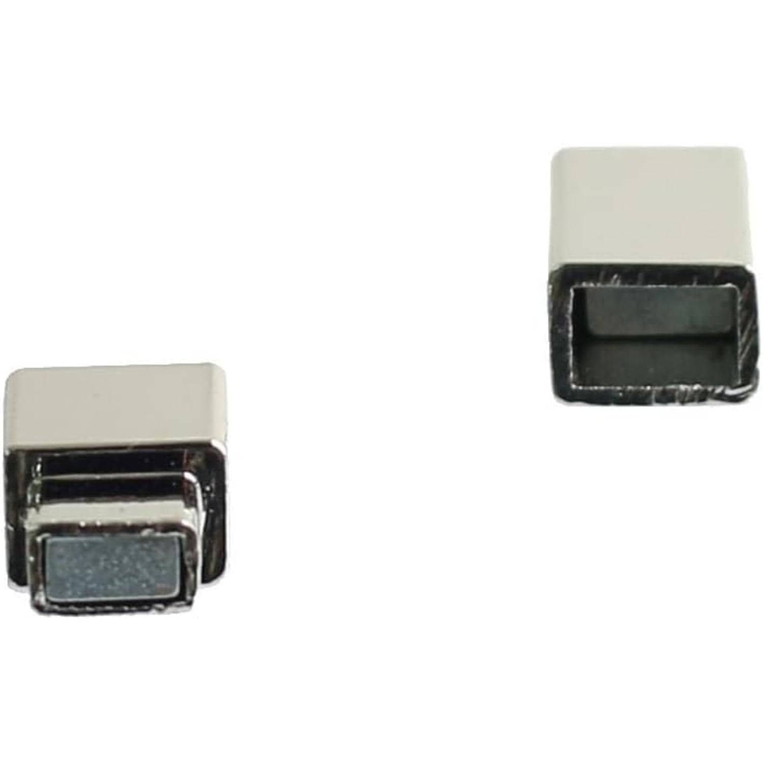 日本紐釦貿易 マグネットクラスプ 四角 平紐φ5mm用 シルバー 1組 YA006-5-S (ご注文単位1束)【直送品】