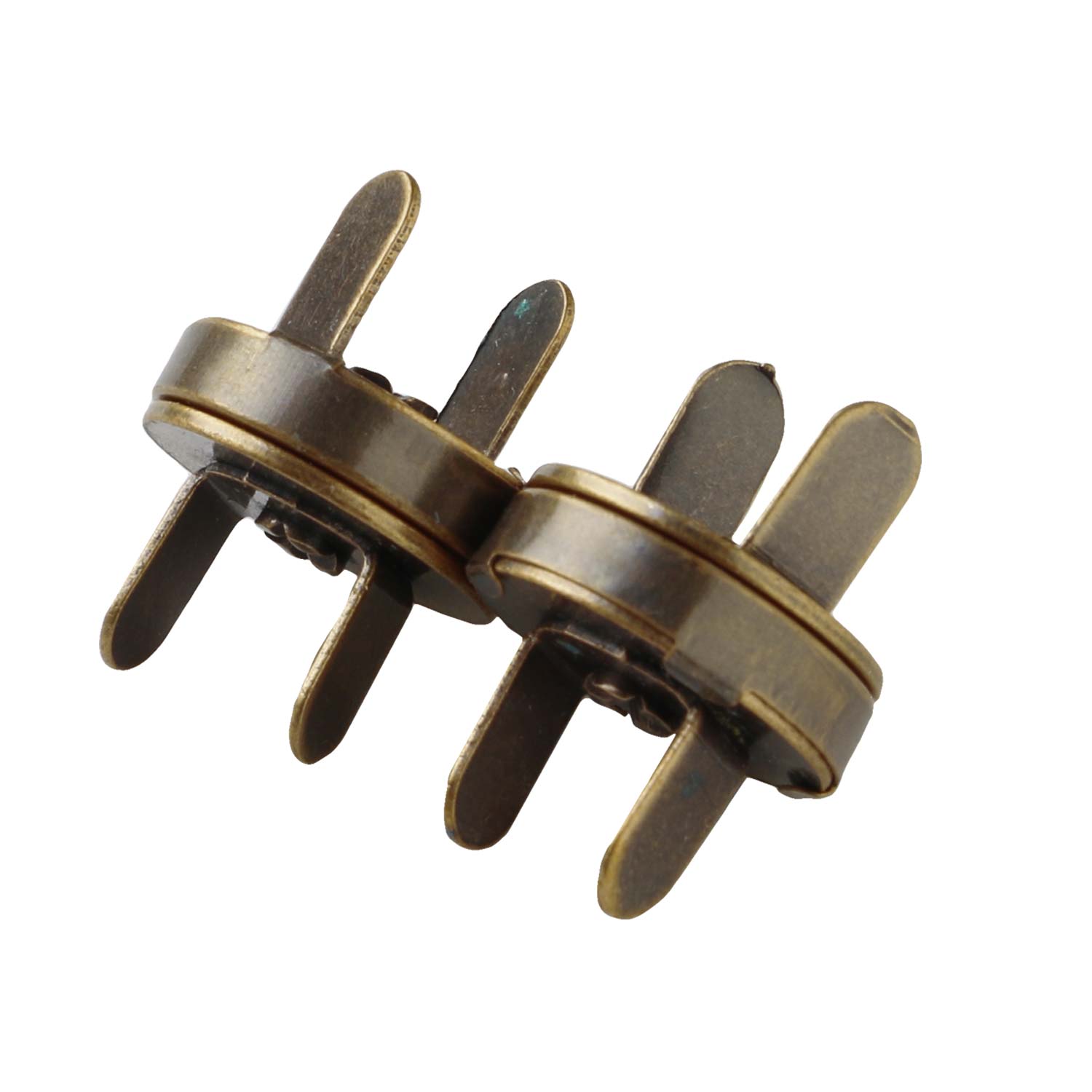 日本紐釦貿易 足折マグネットボタン 差し込みタイプ 14mm アンティークゴールド 2組入 SM11-AG (ご注文単位1束)【直送品】