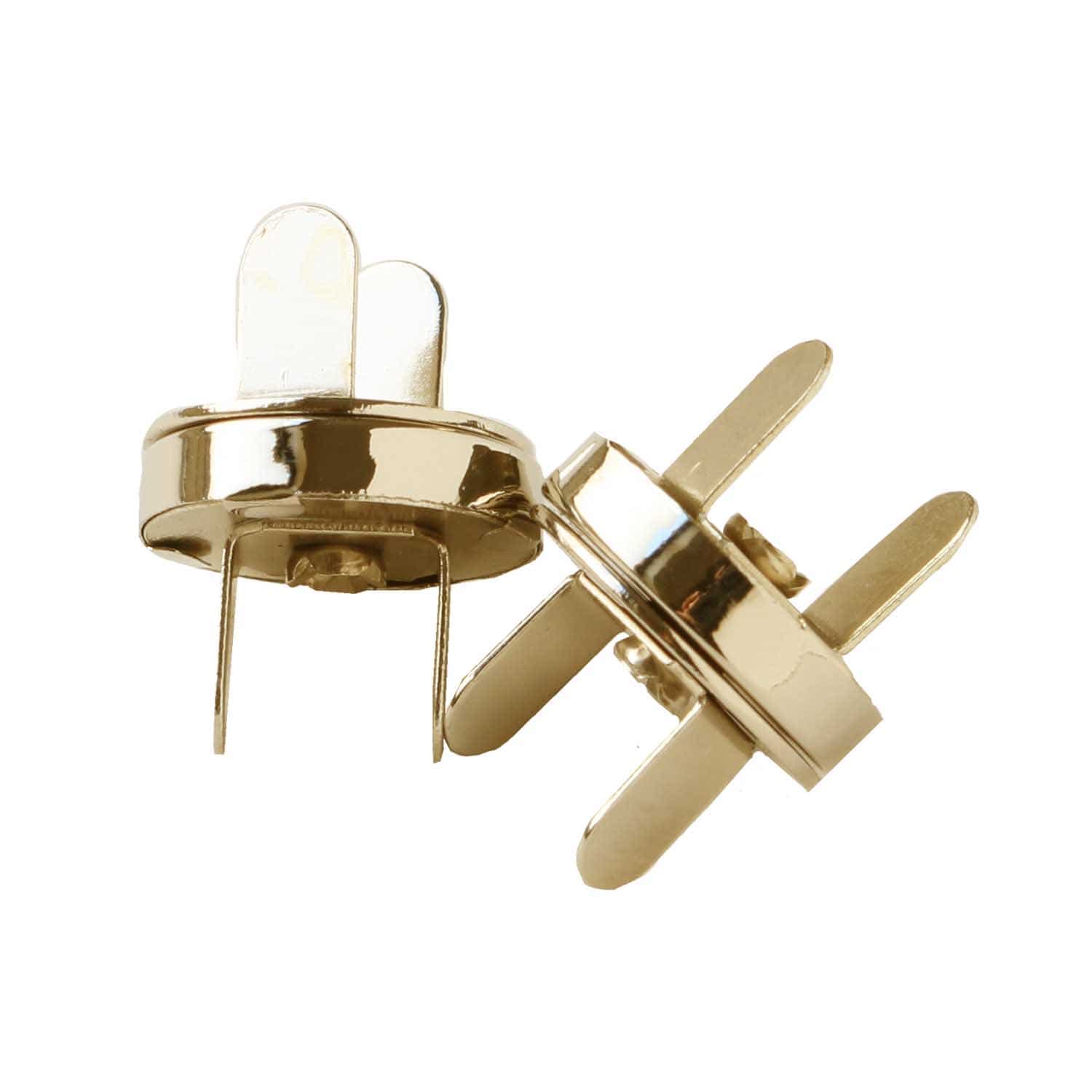 日本紐釦貿易 足折マグネットボタン 差し込みタイプ 14mm ゴールド 2組入 SM11-G (ご注文単位1束)【直送品】