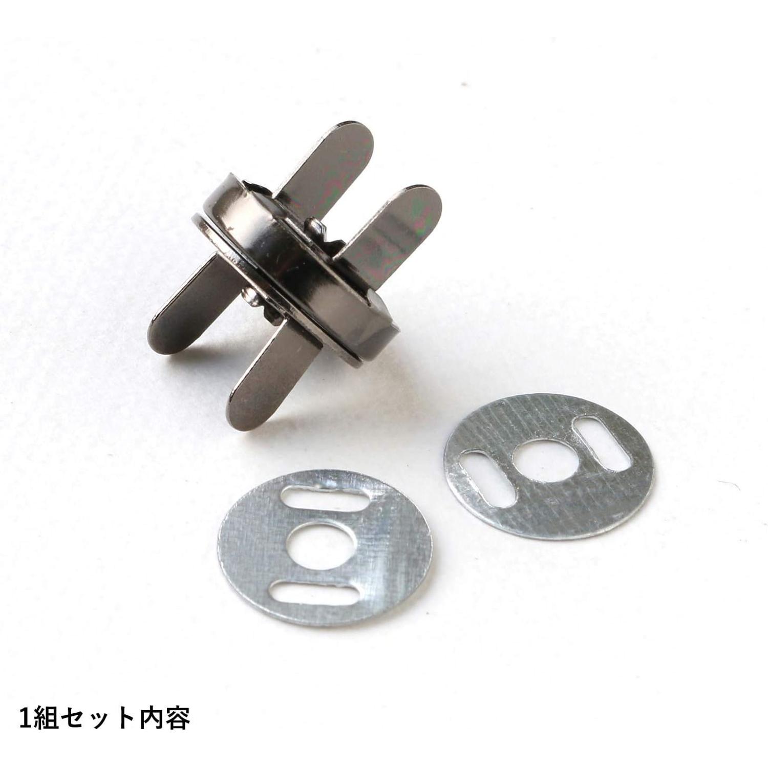 日本紐釦貿易 差し込みタイプ 14mm ブラックニッケル イブシ 10組入 SM11-BN-10 (ご注文単位1束)【直送品】