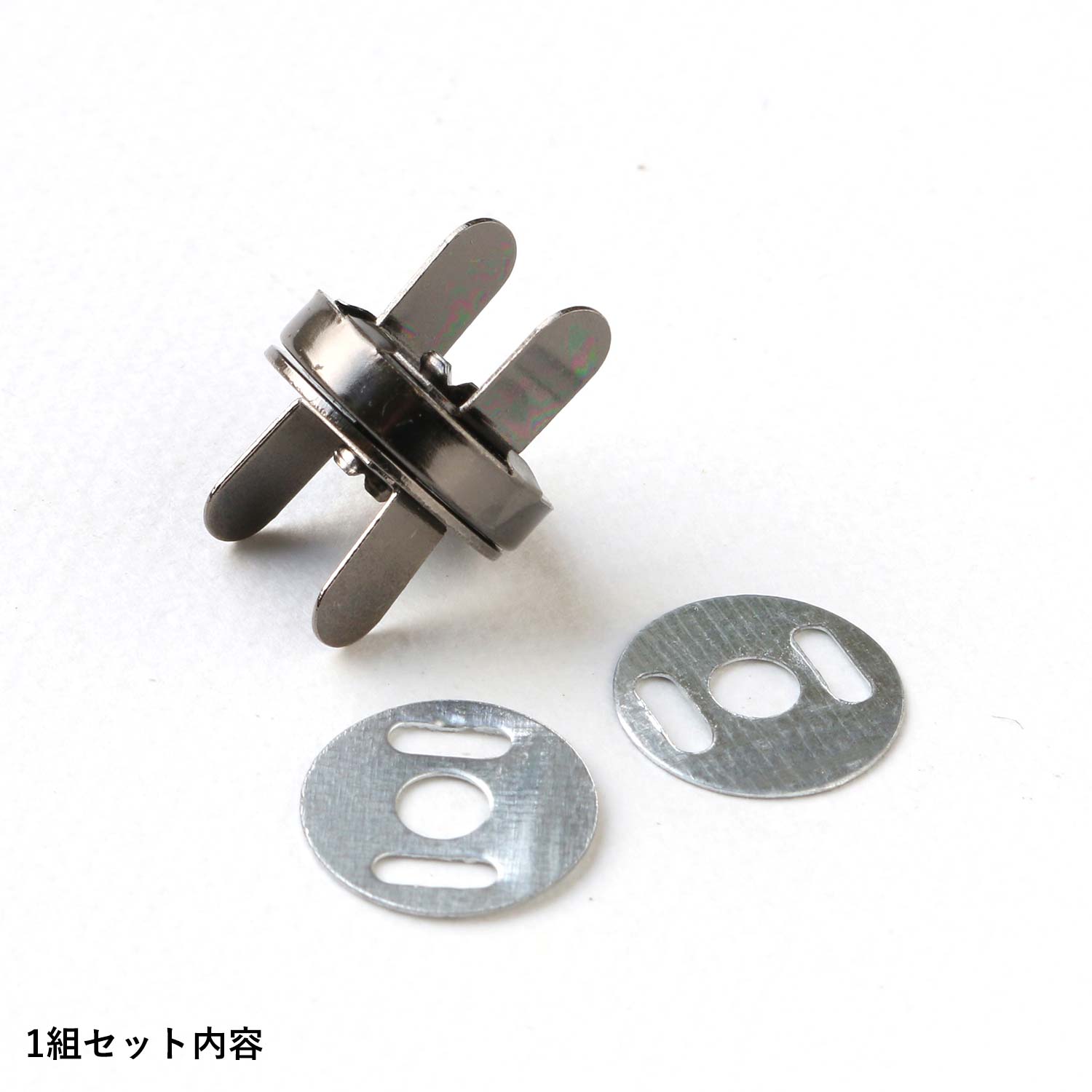 日本紐釦貿易 差し込みタイプ 14mm ブラックニッケル イブシ 10組入 SM11-BN-10 (ご注文単位1束)【直送品】