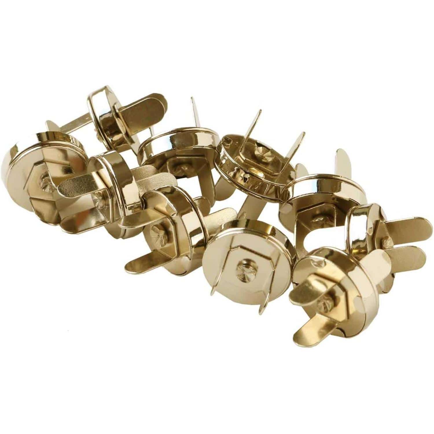 日本紐釦貿易 足折マグネットボタン 差し込みタイプ 14mm ゴールド 10組入 SM11-G-10 (ご注文単位1束)【直送品】