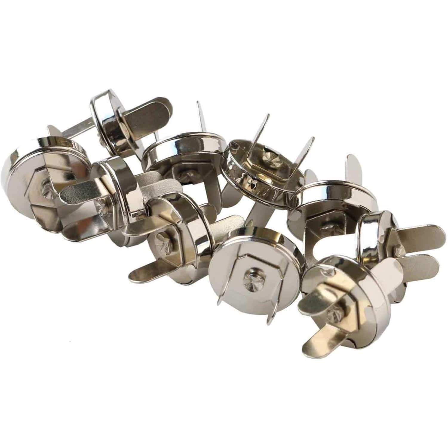 日本紐釦貿易 足折マグネットボタン 差し込みタイプ 14mm シルバー 10組入 SM11-S-10 (ご注文単位1束)【直送品】