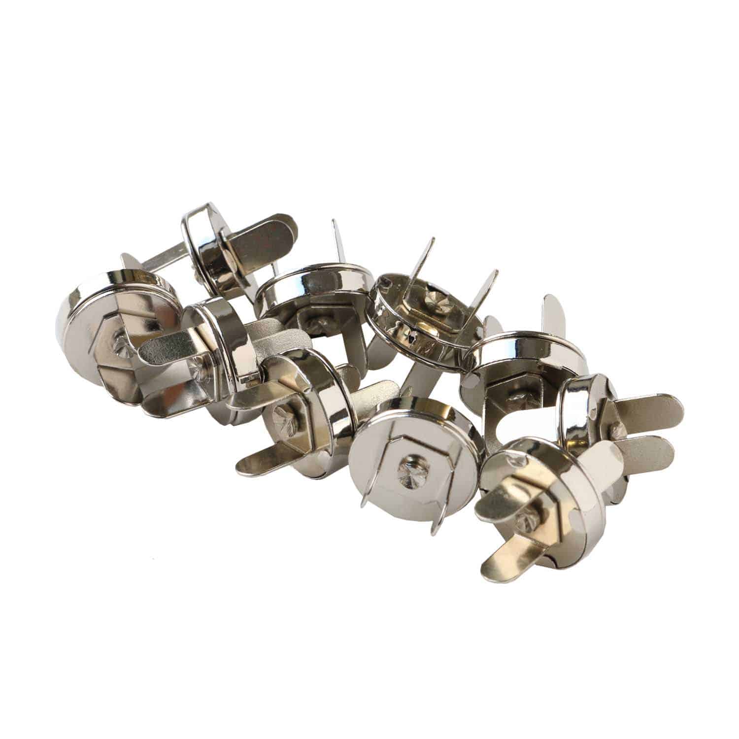 日本紐釦貿易 足折マグネットボタン 差し込みタイプ 14mm シルバー 10組入 SM11-S-10 (ご注文単位1束)【直送品】