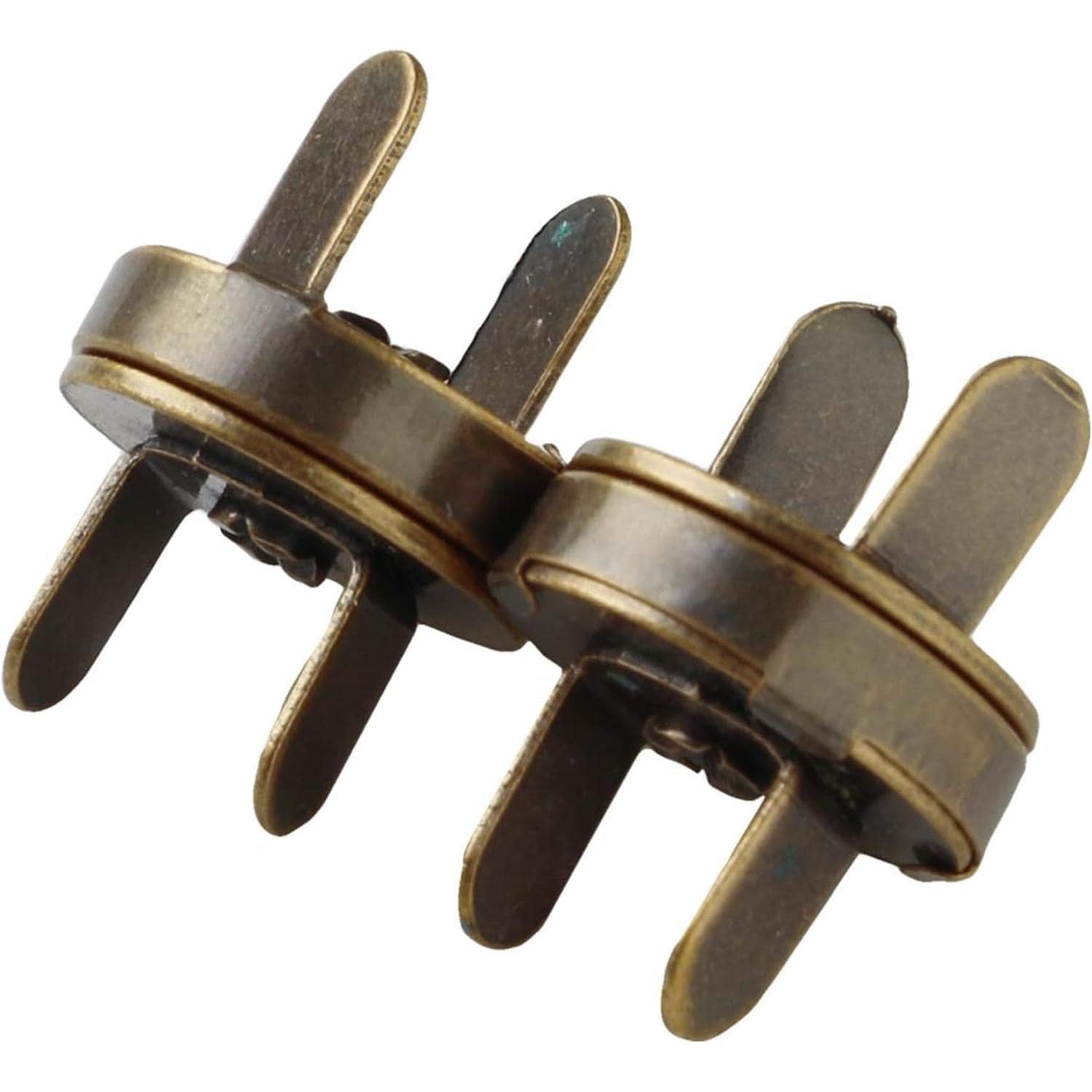 日本紐釦貿易 足折マグネットボタン 差し込みタイプ 18mm アンティークゴールド 2組入 SM12-AG (ご注文単位1束)【直送品】