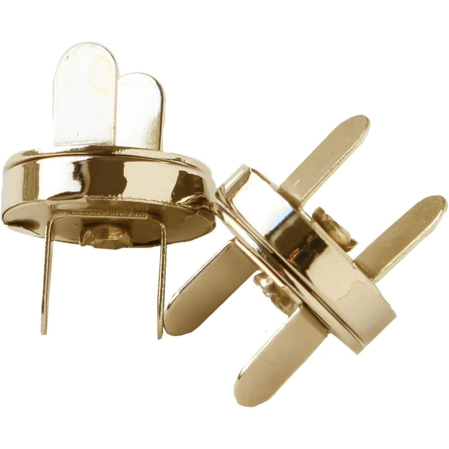 日本紐釦貿易 足折マグネットボタン 差し込みタイプ 18mm ゴールド 2組入 SM12-G (ご注文単位1束)【直送品】