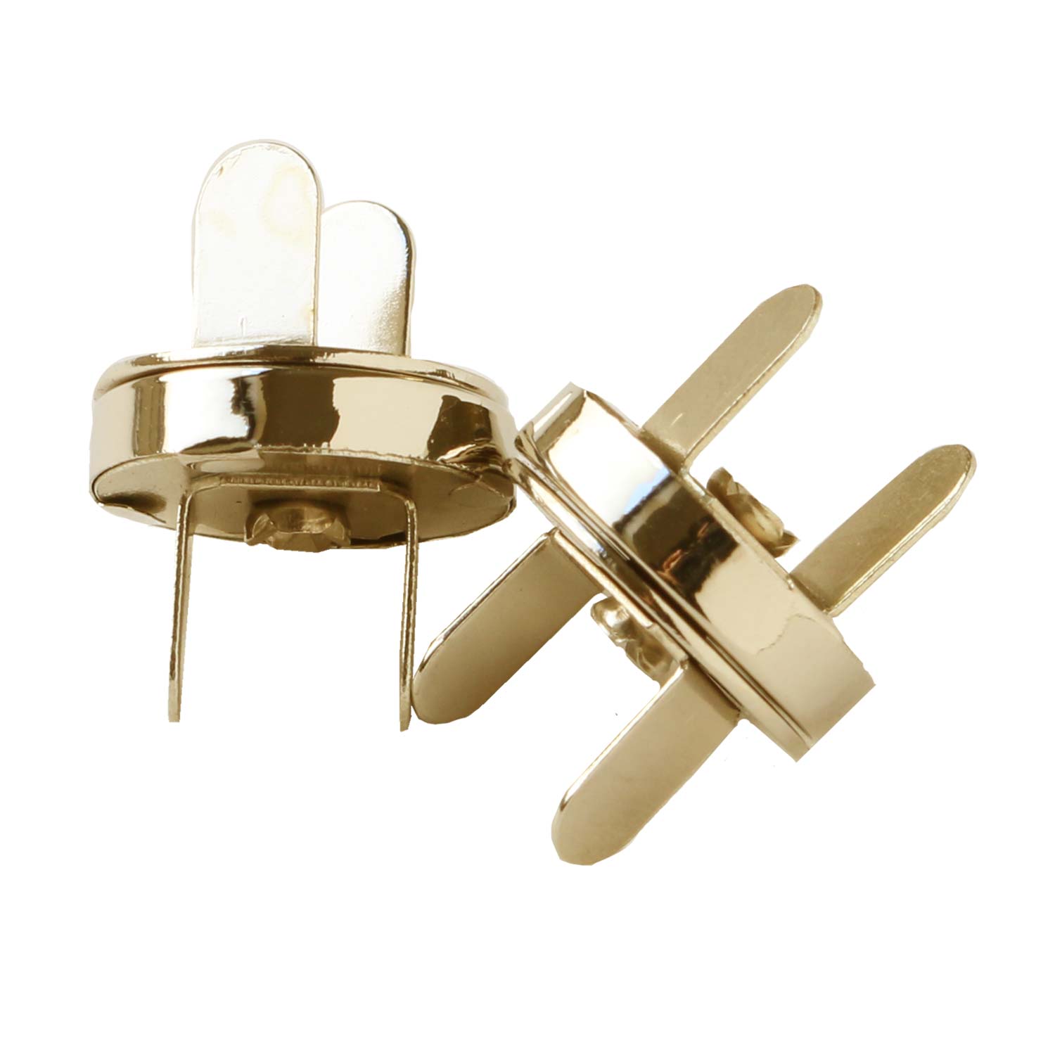 日本紐釦貿易 足折マグネットボタン 差し込みタイプ 18mm ゴールド 2組入 SM12-G (ご注文単位1束)【直送品】