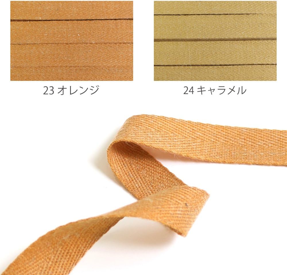 日本紐釦貿易 リネン混テープ 20mmx10m 0.6mm厚 DC7711-24 （ご注文単位1巻）【直送品】