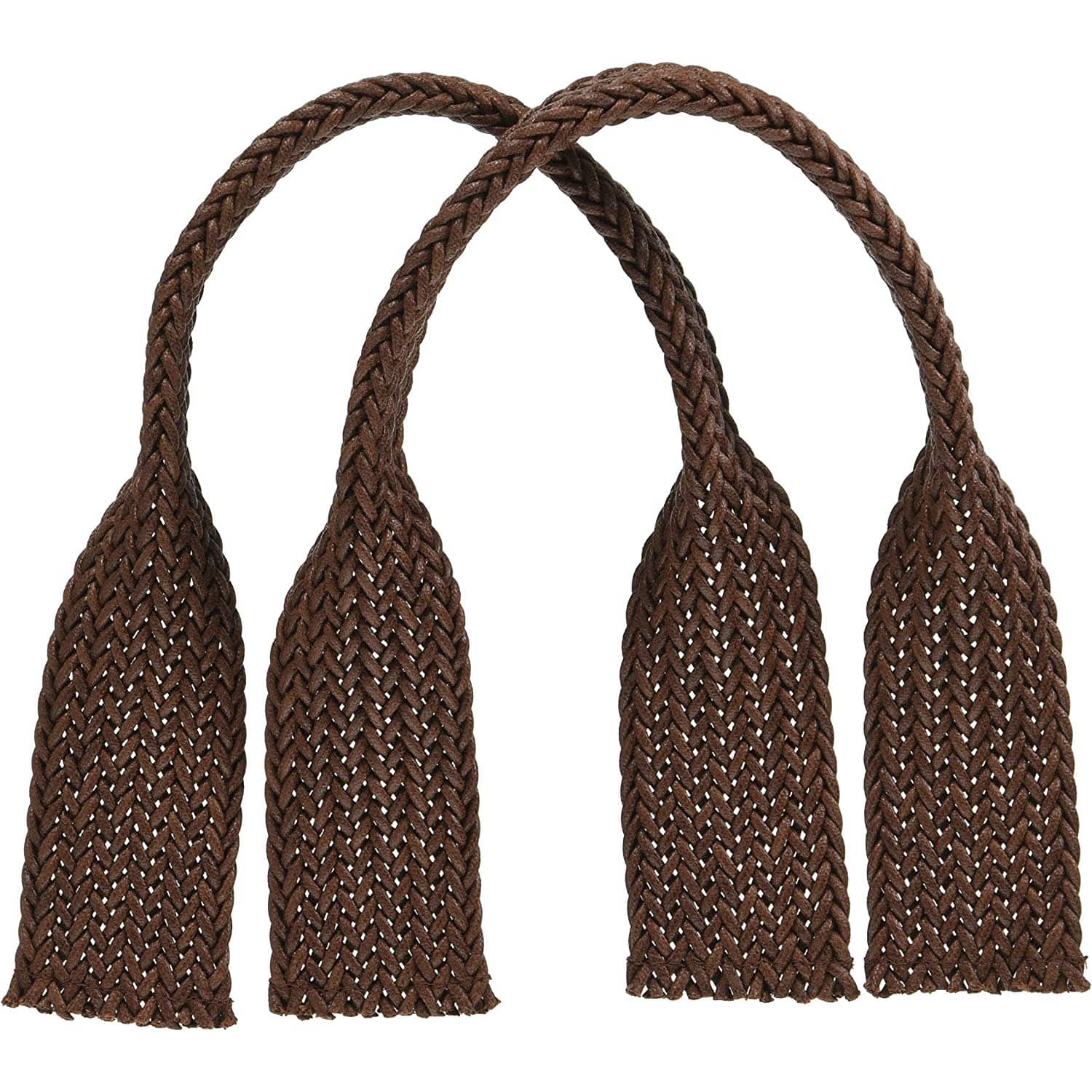 日本紐釦貿易 ワックスコード平テープハンドル 茶 DCH9709-6 （ご注文単位1組）【直送品】