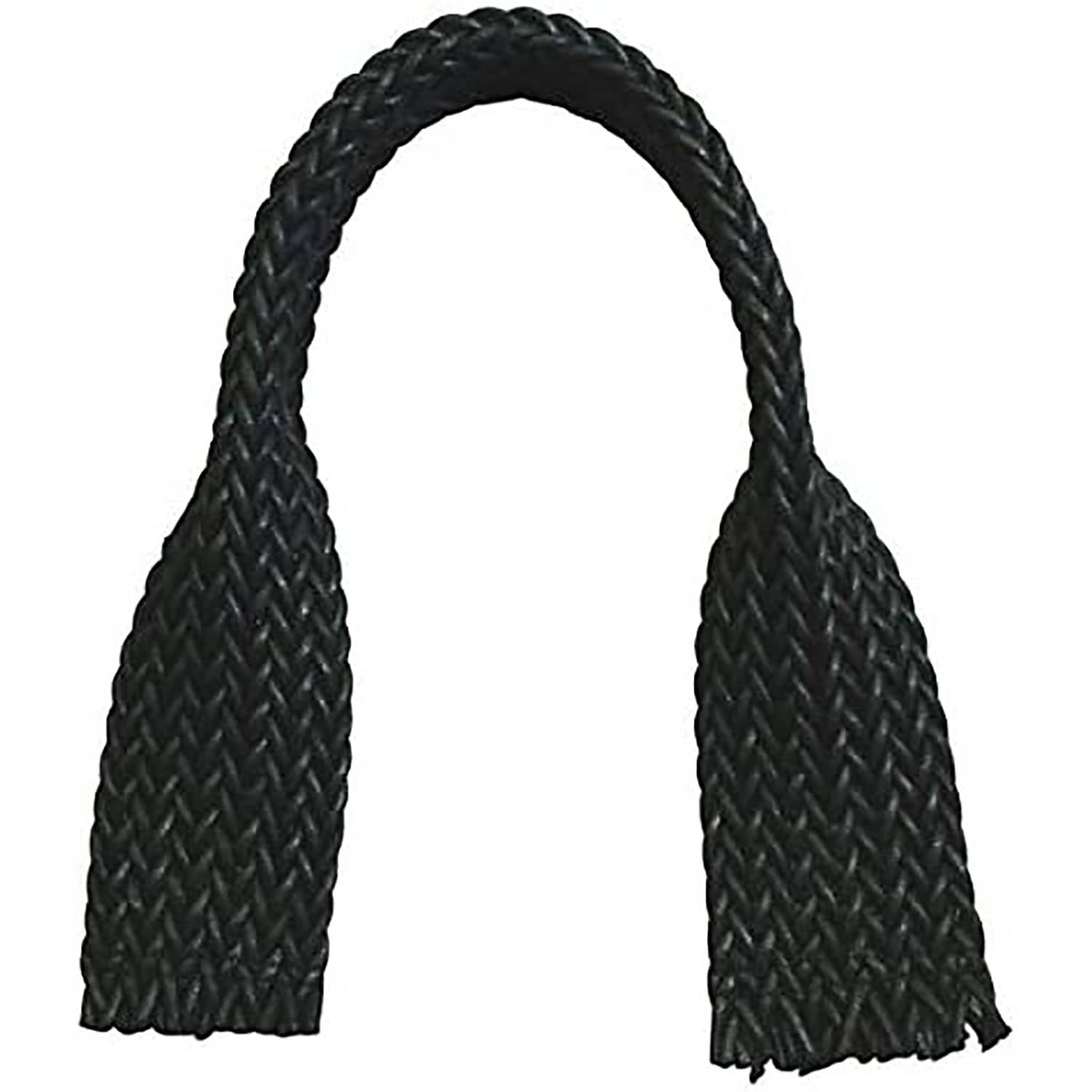 日本紐釦貿易 ワックスコード平テープハンドル 黒 DCH9709-30 (ご注文単位1組)【直送品】