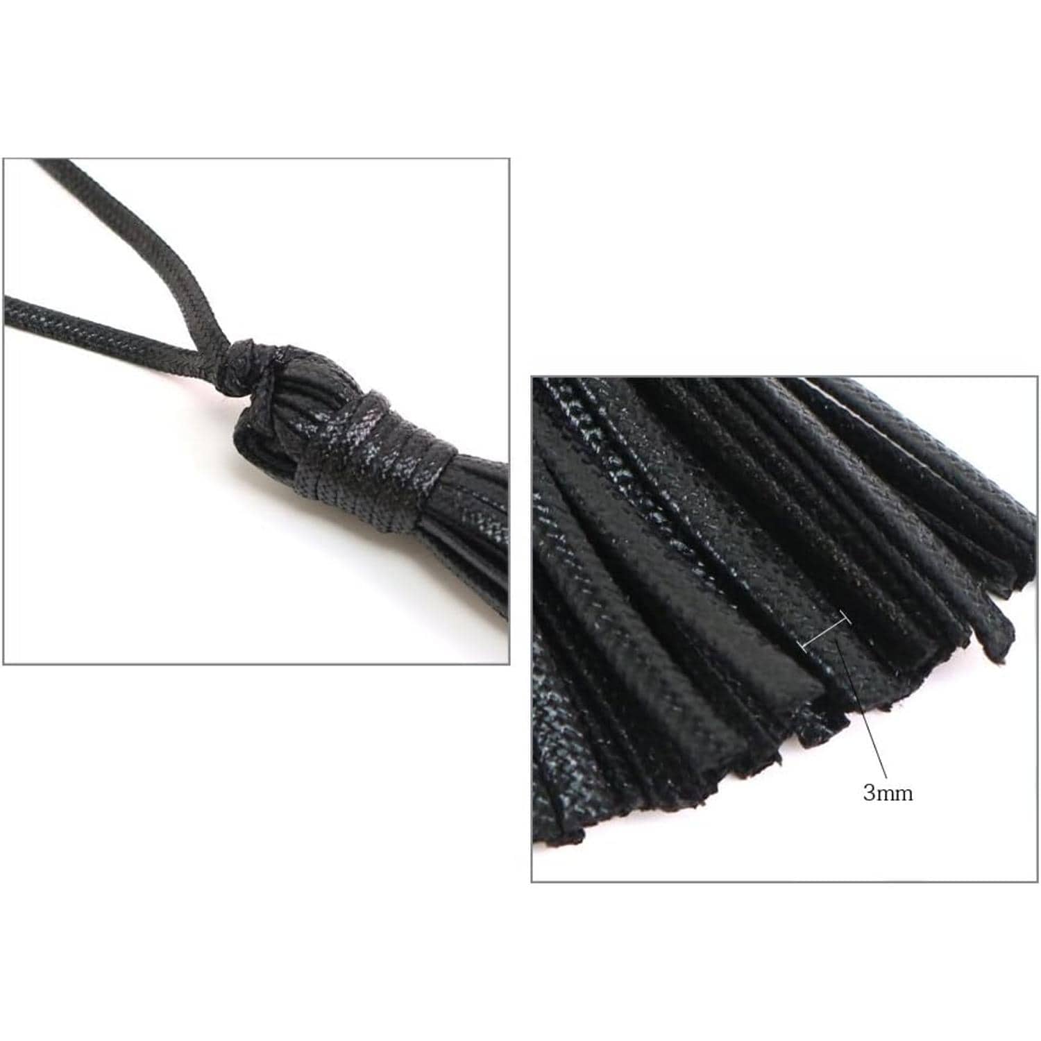 日本紐釦貿易 紐タッセル 3個入 約80mm 黒 DCT7864-8 （ご注文単位1束）【直送品】