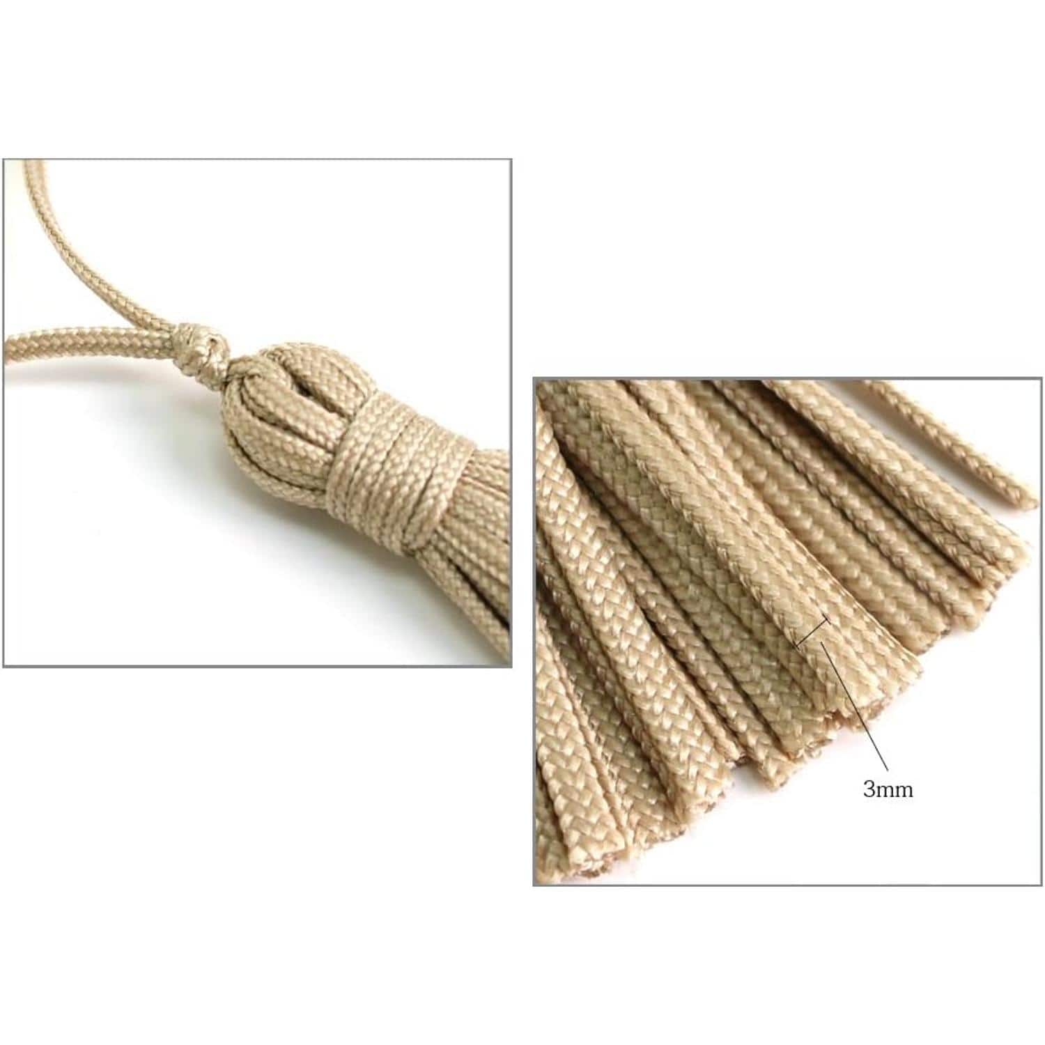 日本紐釦貿易 紐タッセル 3個入 約80mm ベージュ DCT7864-10 （ご注文単位1束）【直送品】