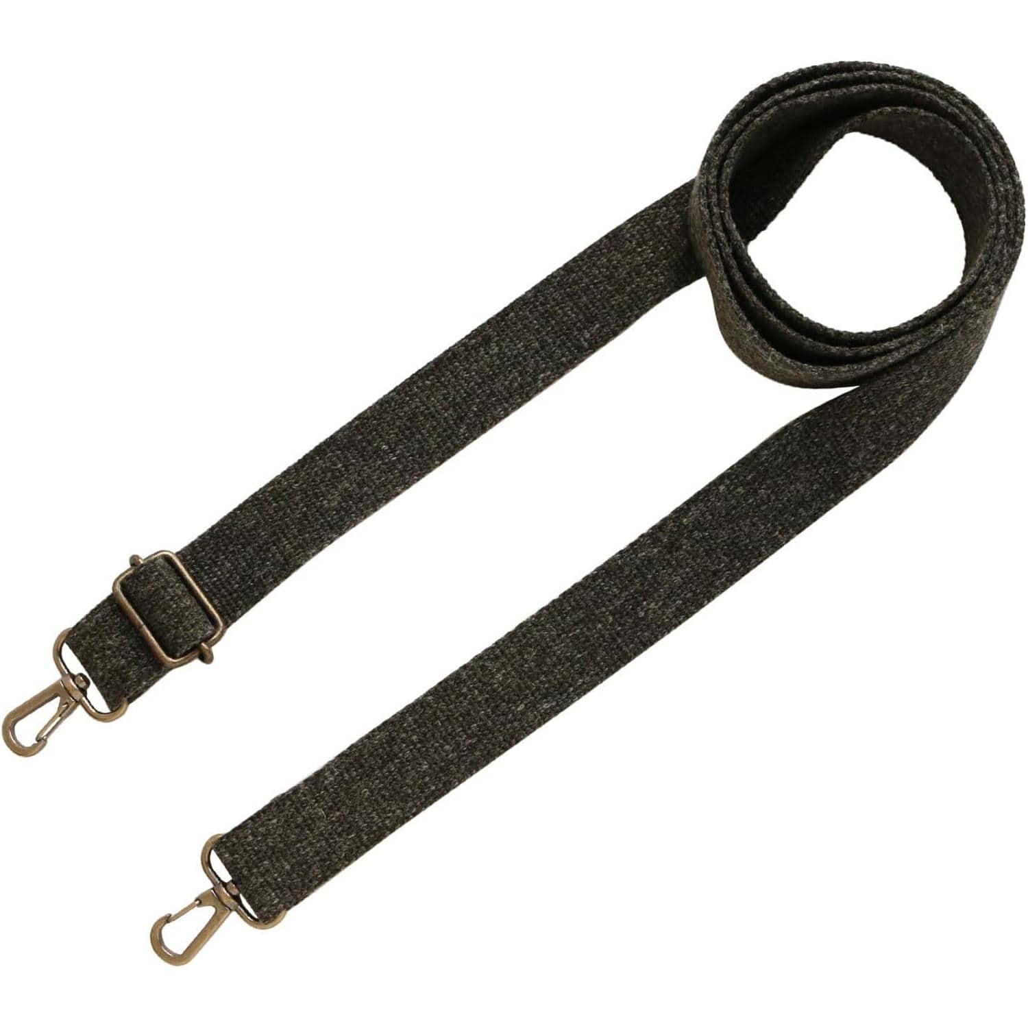 日本紐釦貿易 リネン混マーブル織ショルダー 黒 140cm 1本 DCH9721-8 （ご注文単位1本）【直送品】