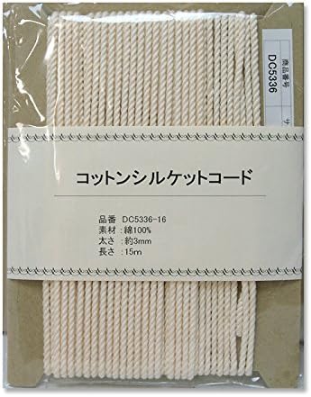 日本紐釦貿易 コットンシルケットコード 3mmx15m DC5336-16 （ご注文単位1巻）【直送品】
