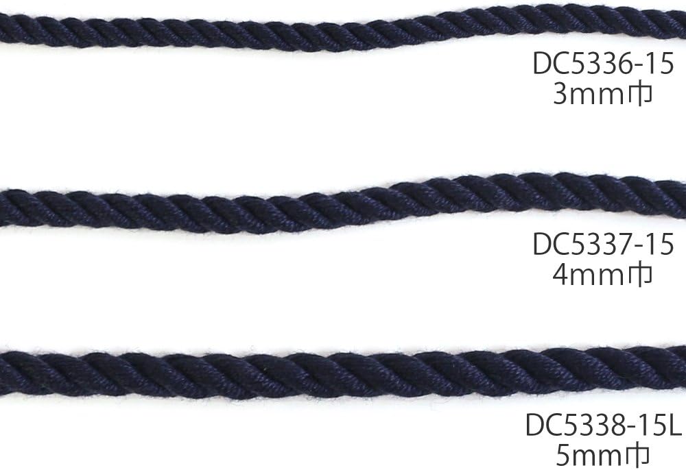 日本紐釦貿易 コットンシルケットコード 4mmx15m DC5337-15 (ご注文単位1巻)【直送品】