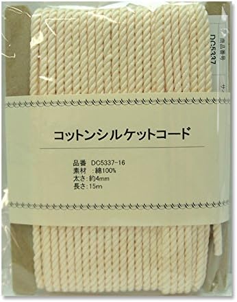 日本紐釦貿易 コットンシルケットコード 4mmx15m DC5337-16 （ご注文単位1巻）【直送品】