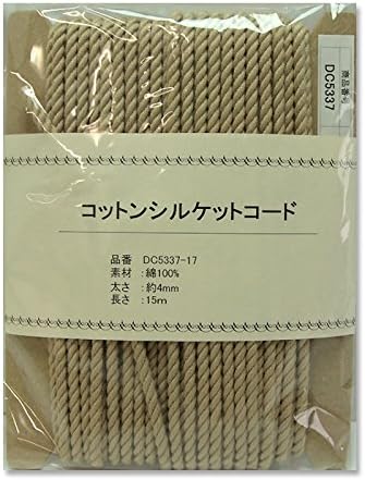 日本紐釦貿易 コットンシルケットコード 4mmx15m DC5337-17 （ご注文単位1巻）【直送品】