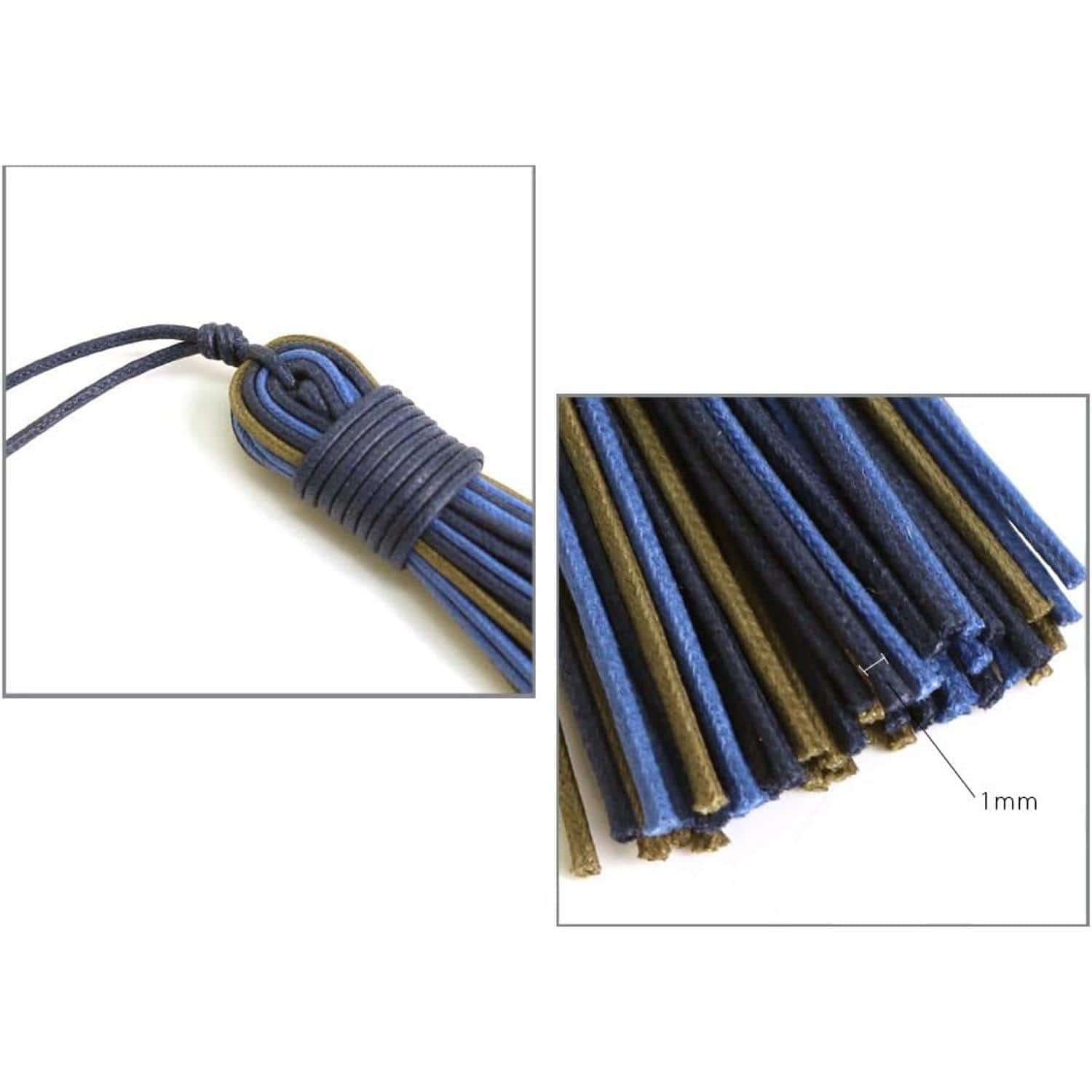 日本紐釦貿易 ロー引タッセル 3個入 約80mm 紺系 DCT7866-M5 （ご注文単位1束）【直送品】