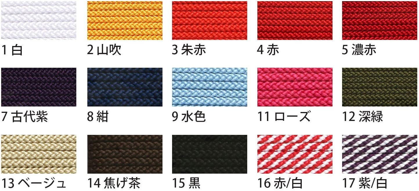 日本紐釦貿易 結び紐 紺 約φ1mm×10m 1巻 DC889-8 (ご注文単位1巻)【直送品】