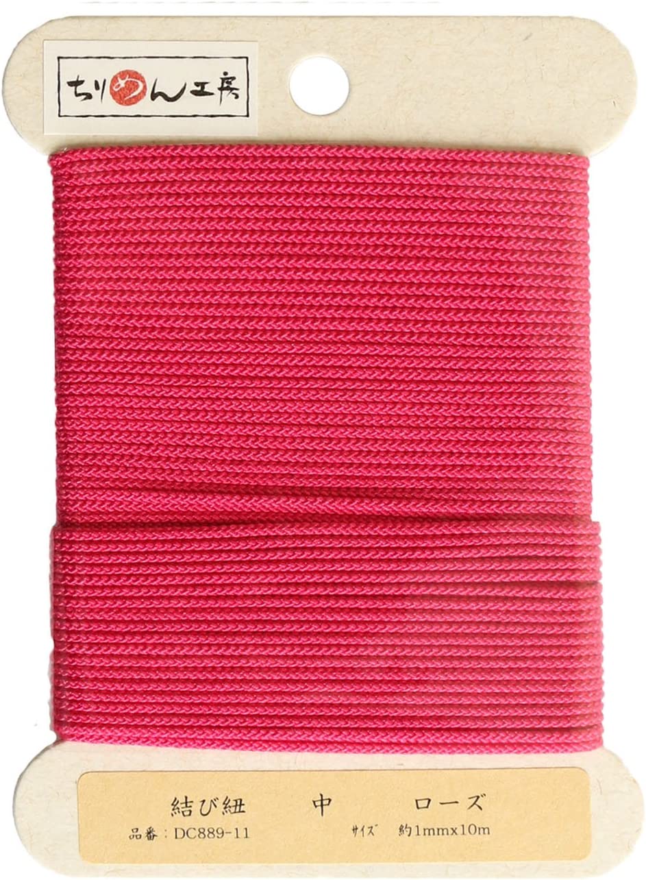 日本紐釦貿易 結び紐 ローズ 約φ1mm×10m 1巻 DC889-11 （ご注文単位1巻）【直送品】