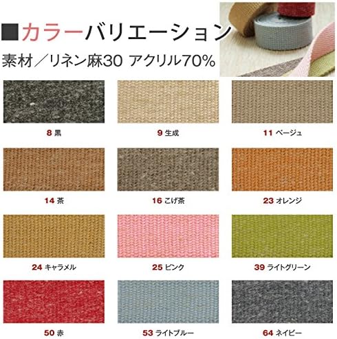 日本紐釦貿易 リネン混マーブル織テープ 20mm×5m DC7760-50 (ご注文単位1巻)【直送品】