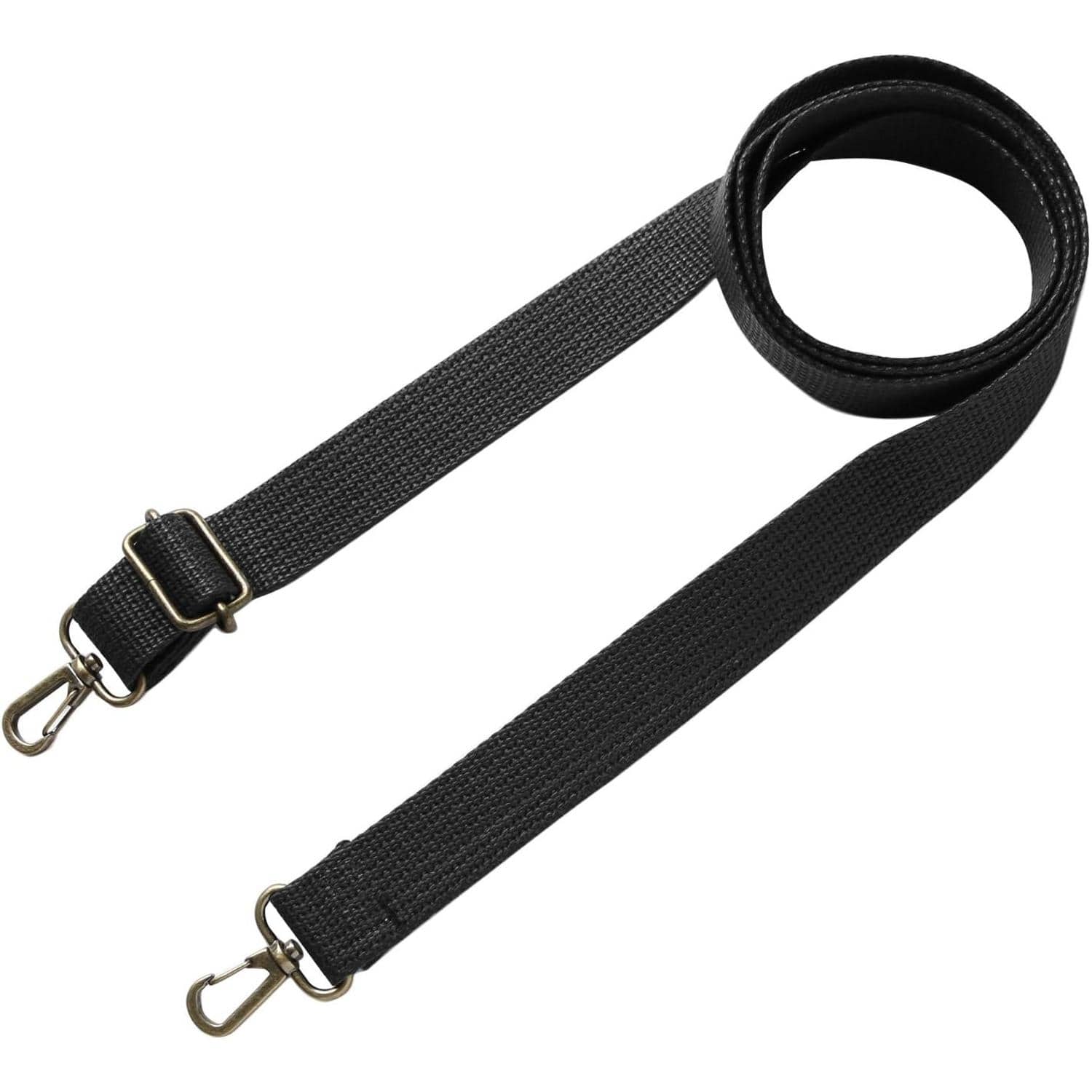 日本紐釦貿易 ワックスショルダー 持ち手 黒 幅約25mm×長さ73~130cm(調節可能) 1本 DCH9857-30 （ご注文単位1本）【直送品】