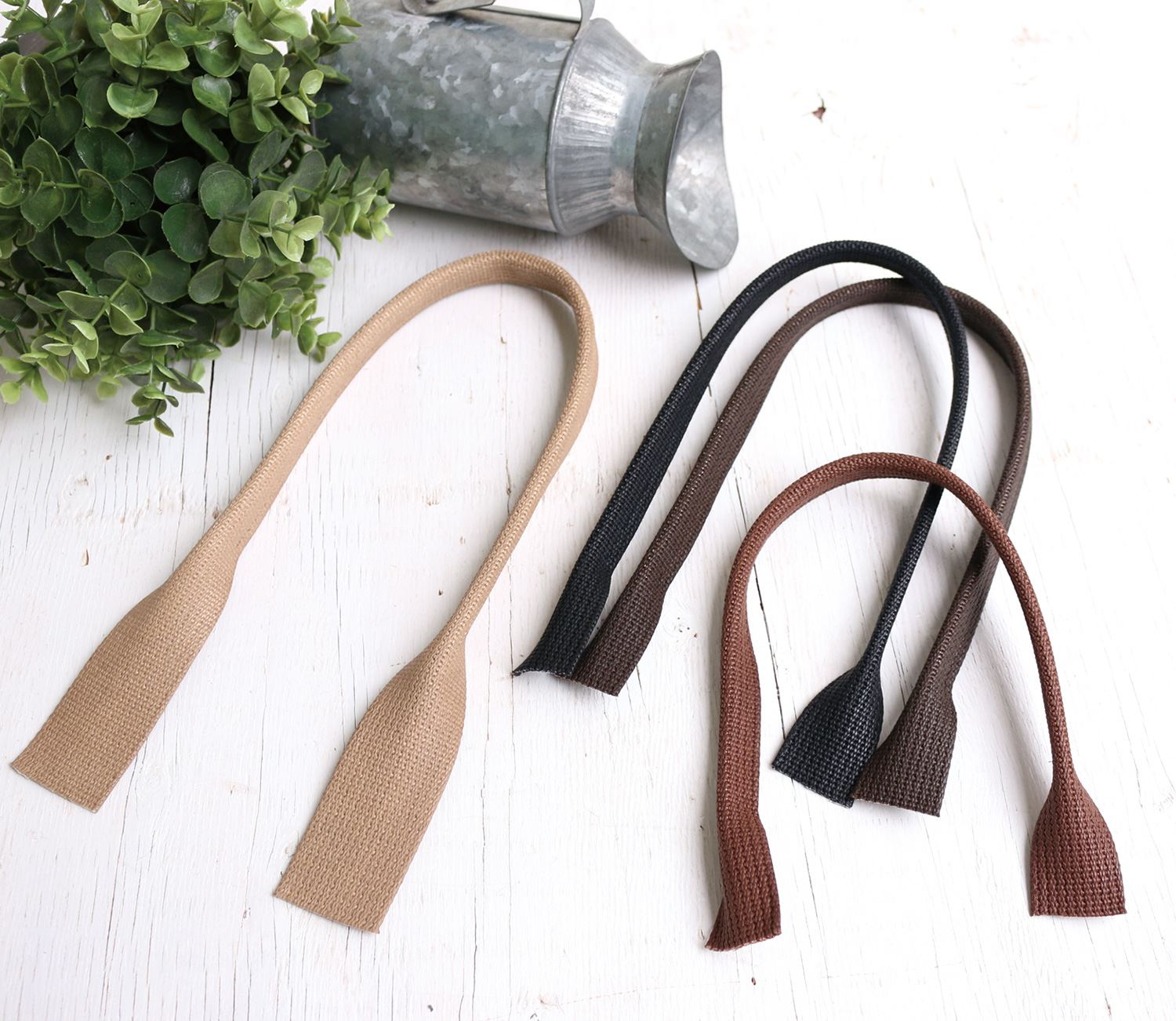 日本紐釦貿易 ワックスハンドル 茶 50cm 1組2本 DCH9859-6 （ご注文単位1組）【直送品】