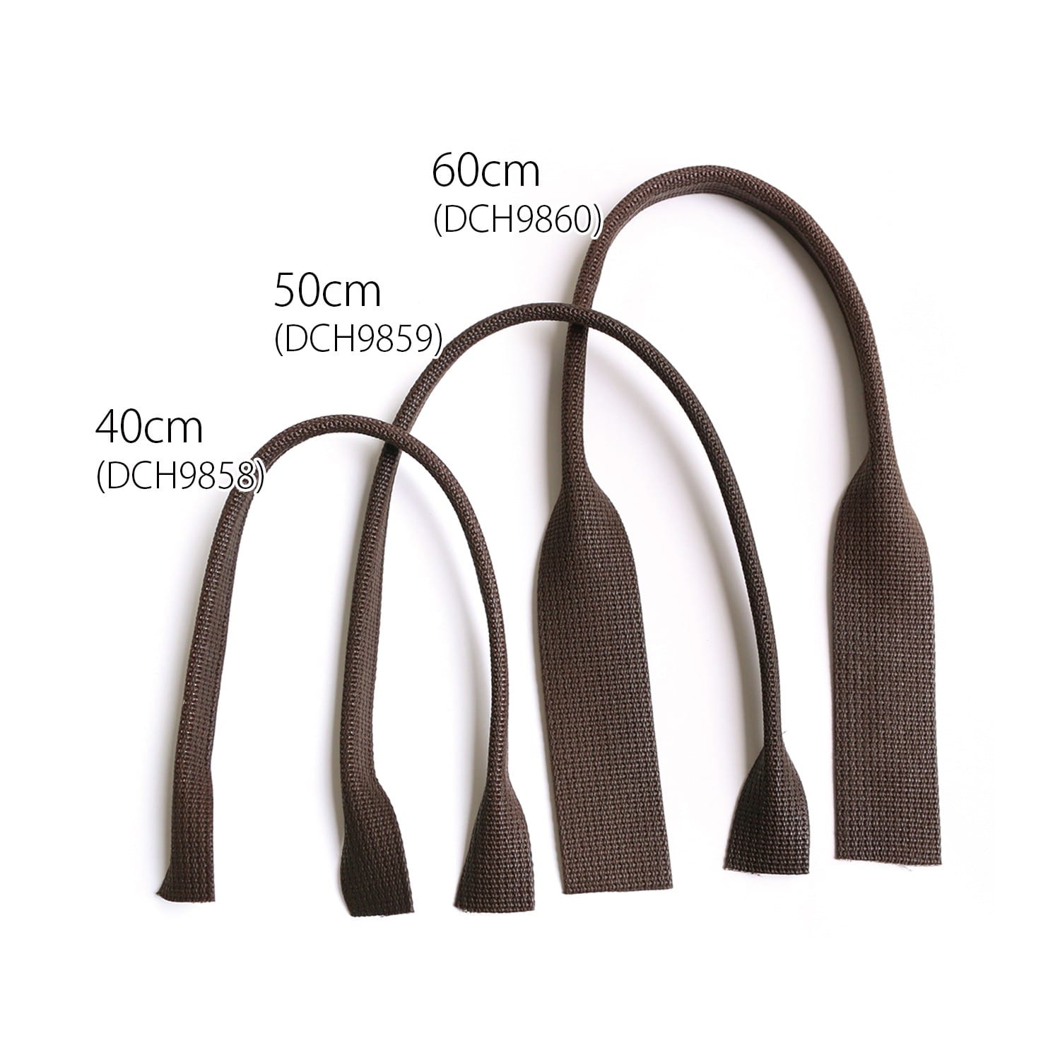 日本紐釦貿易 ワックスハンドル チョコ 60cm 1組2本 DCH9860-7 (ご注文単位1組)【直送品】