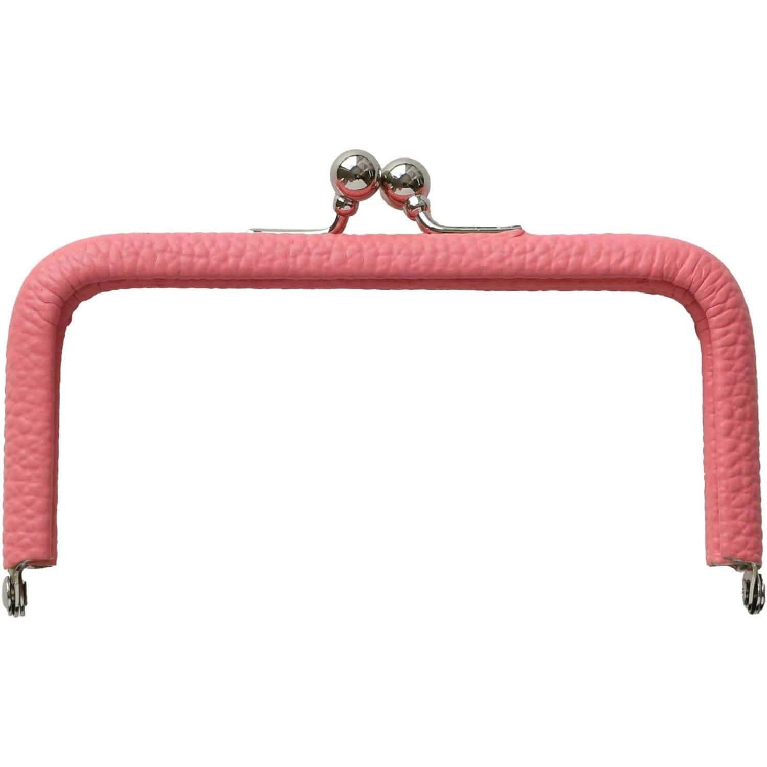 日本紐釦貿易 レザーフレーム口金 約W10×H5cm 1個 ピンク/金具S TAK1-P （ご注文単位1個）【直送品】