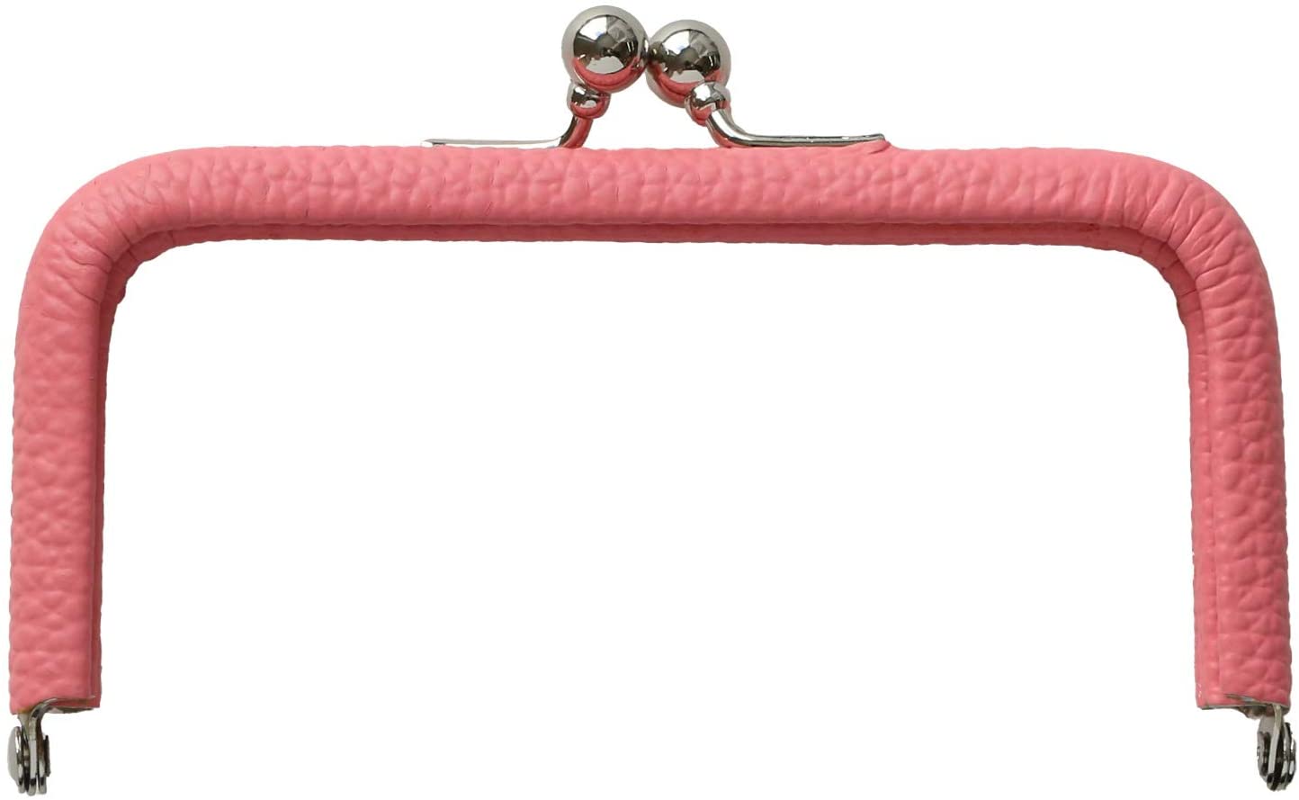 日本紐釦貿易 レザーフレーム口金 約W10×H5cm 1個 ピンク/金具S TAK1-P （ご注文単位1個）【直送品】