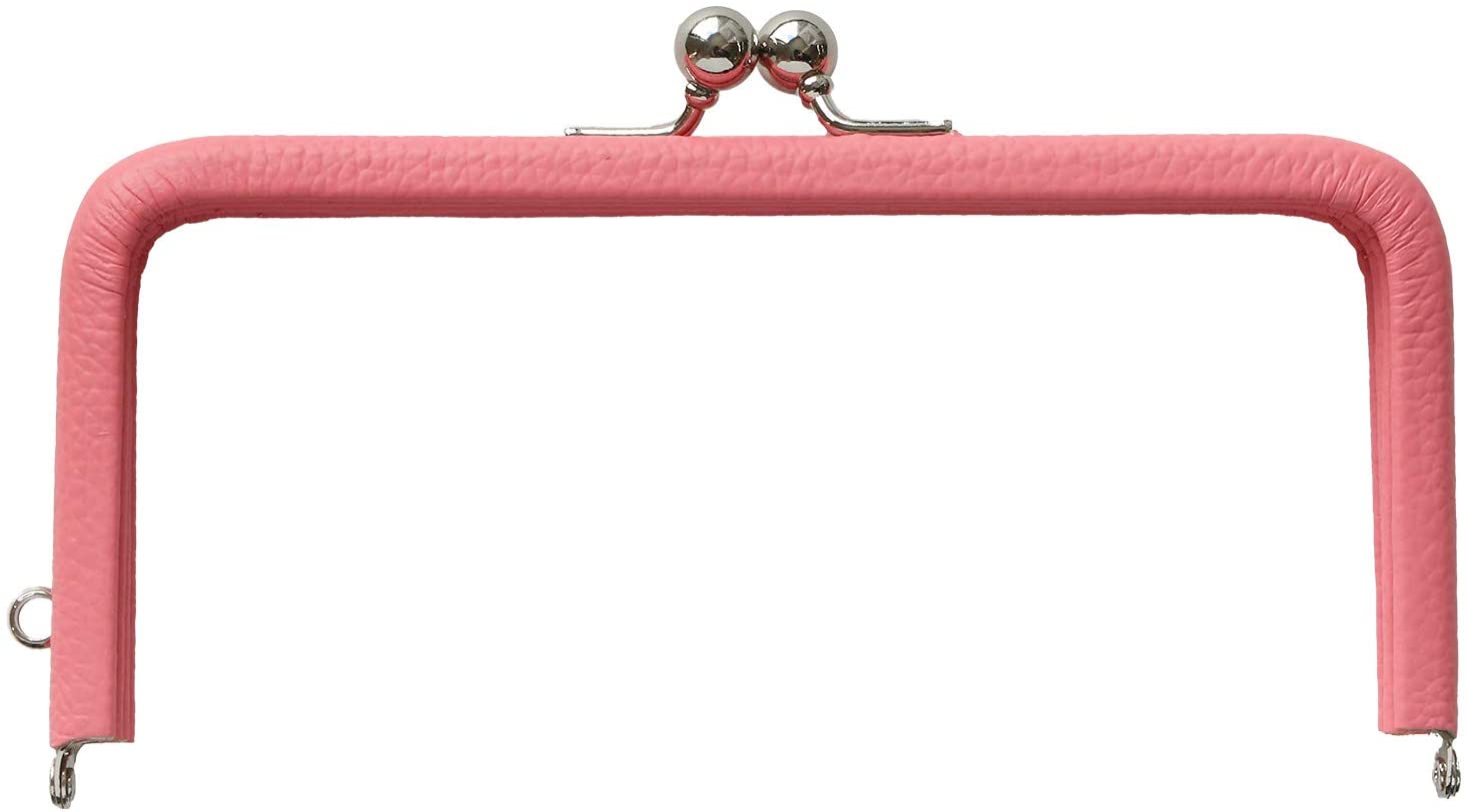 日本紐釦貿易 レザーフレーム口金 約W15.5×H7.3cm 1個 ピンク/金具S TAK2-P (ご注文単位1個)【直送品】