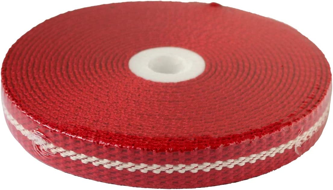 日本紐釦貿易 プレッピーテープ ライン入り レッド 幅15mm 5m巻 PR1500-153 (ご注文単位1束)【直送品】